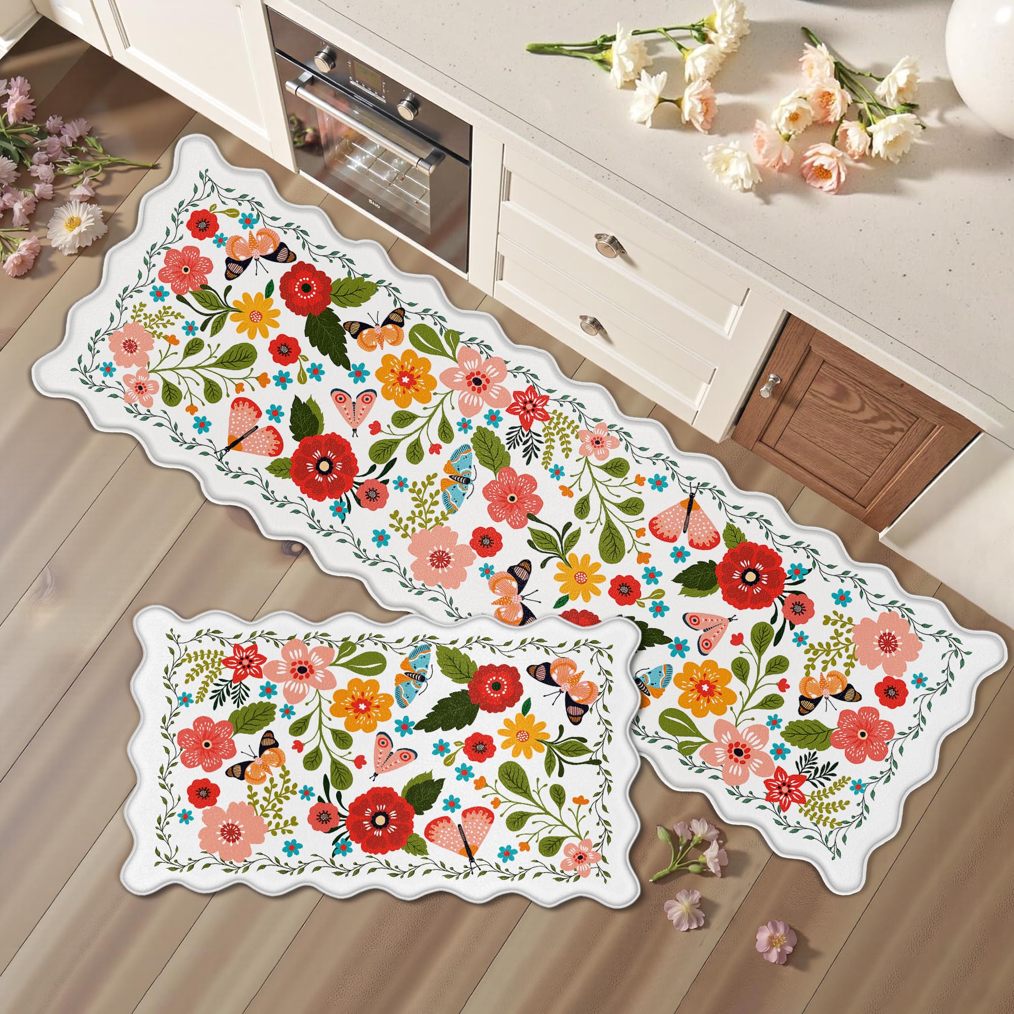 Arenarug Scalloped Kitchen Mats - 2-Piece Set -30
