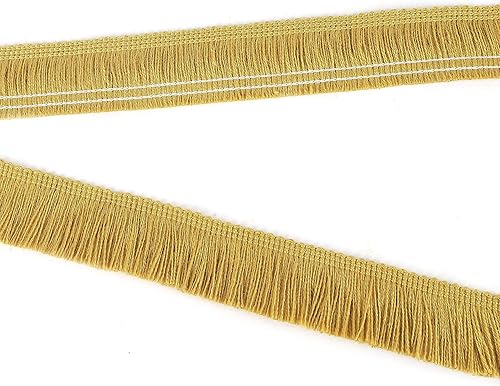 Miniatura 4 de BEL AVENIR Borde de flecos de costura de 13.7 yardas x 1 pulgada, accesorio de costura para ropa, decoración del hogar, bricolaje (dorado)