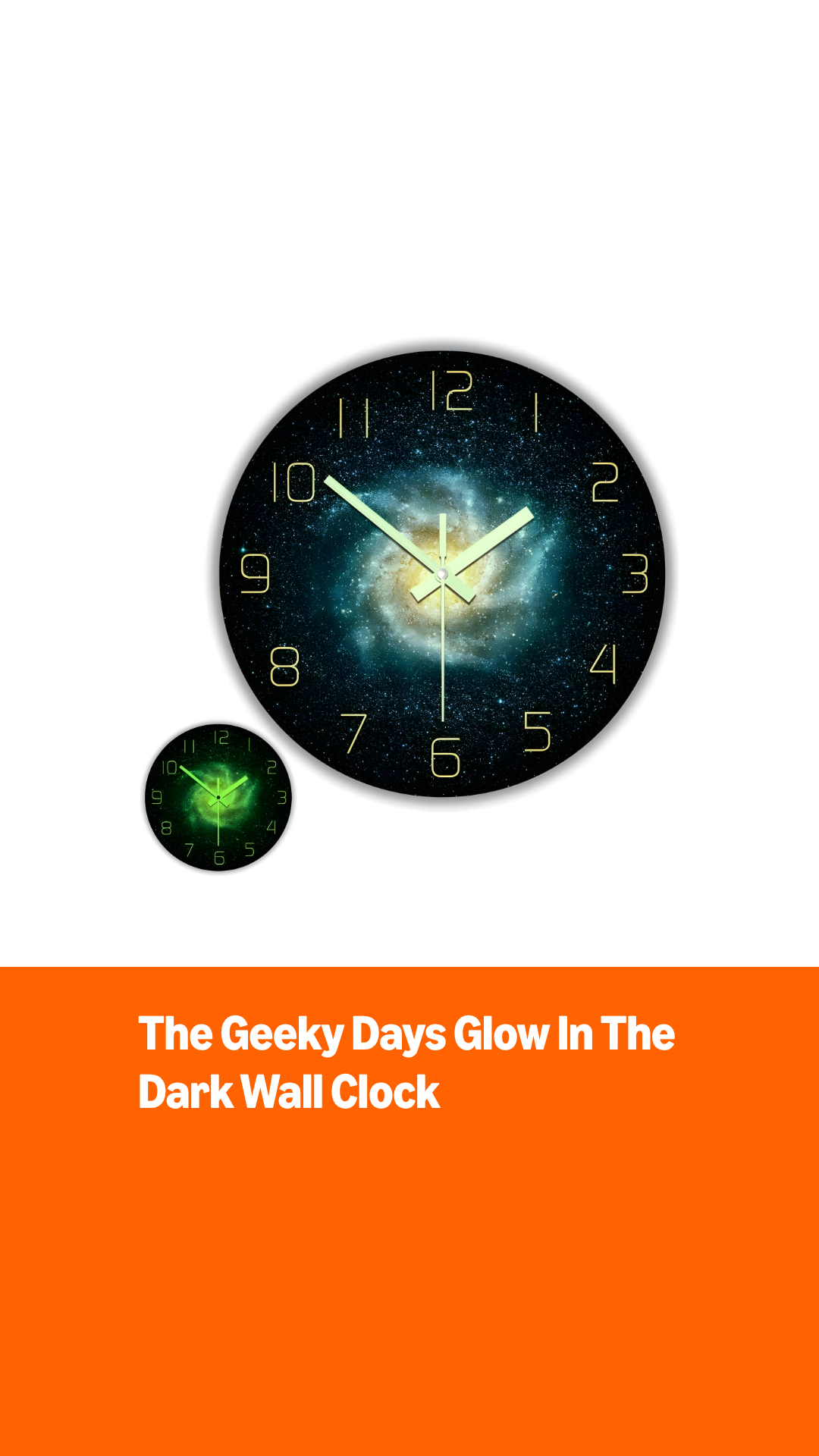 Reloj de pared analógico luminoso The Geeky Days 12 pulg miniatura 7