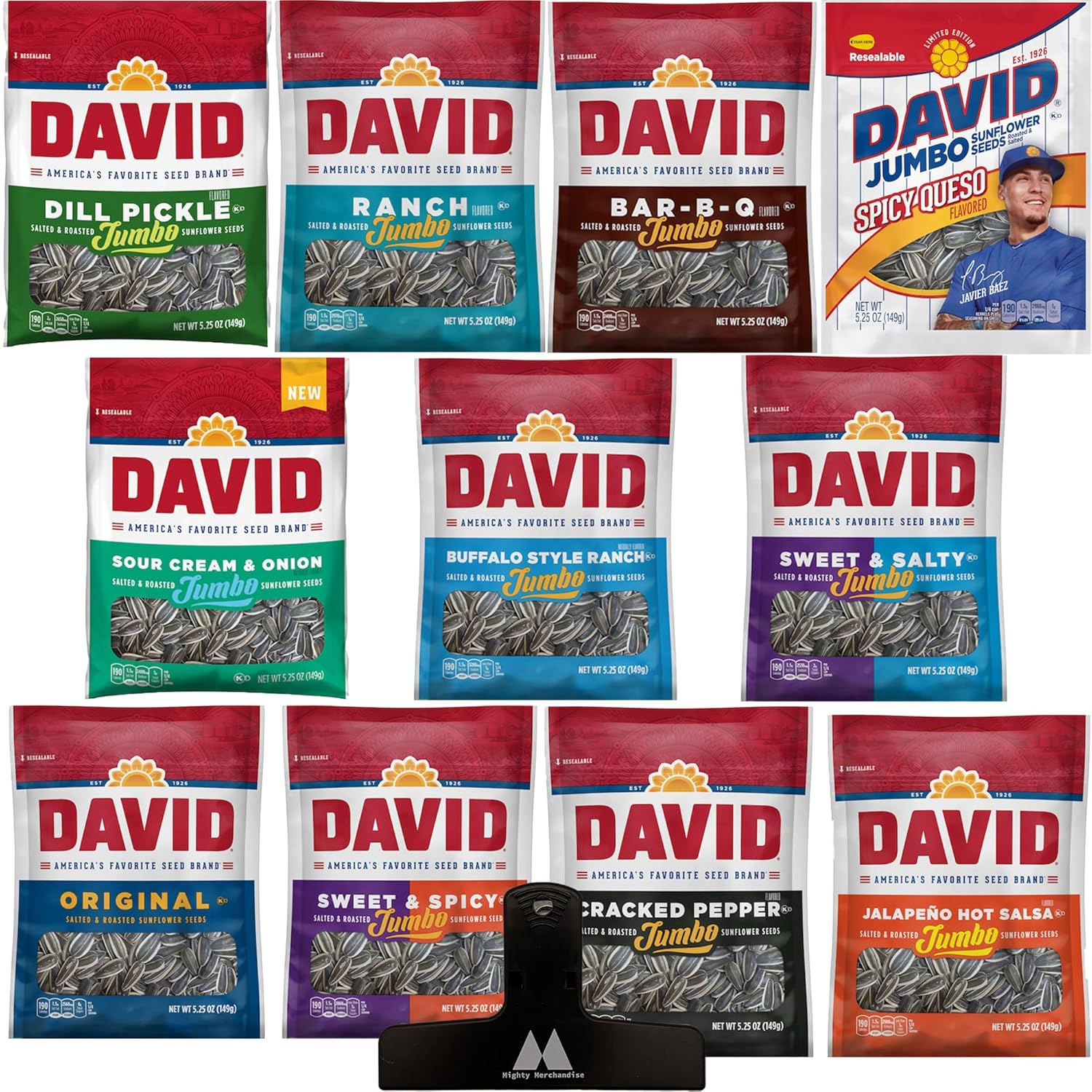 David Sunflower Seeds Variety Pack 11 Unique Flavors 5.