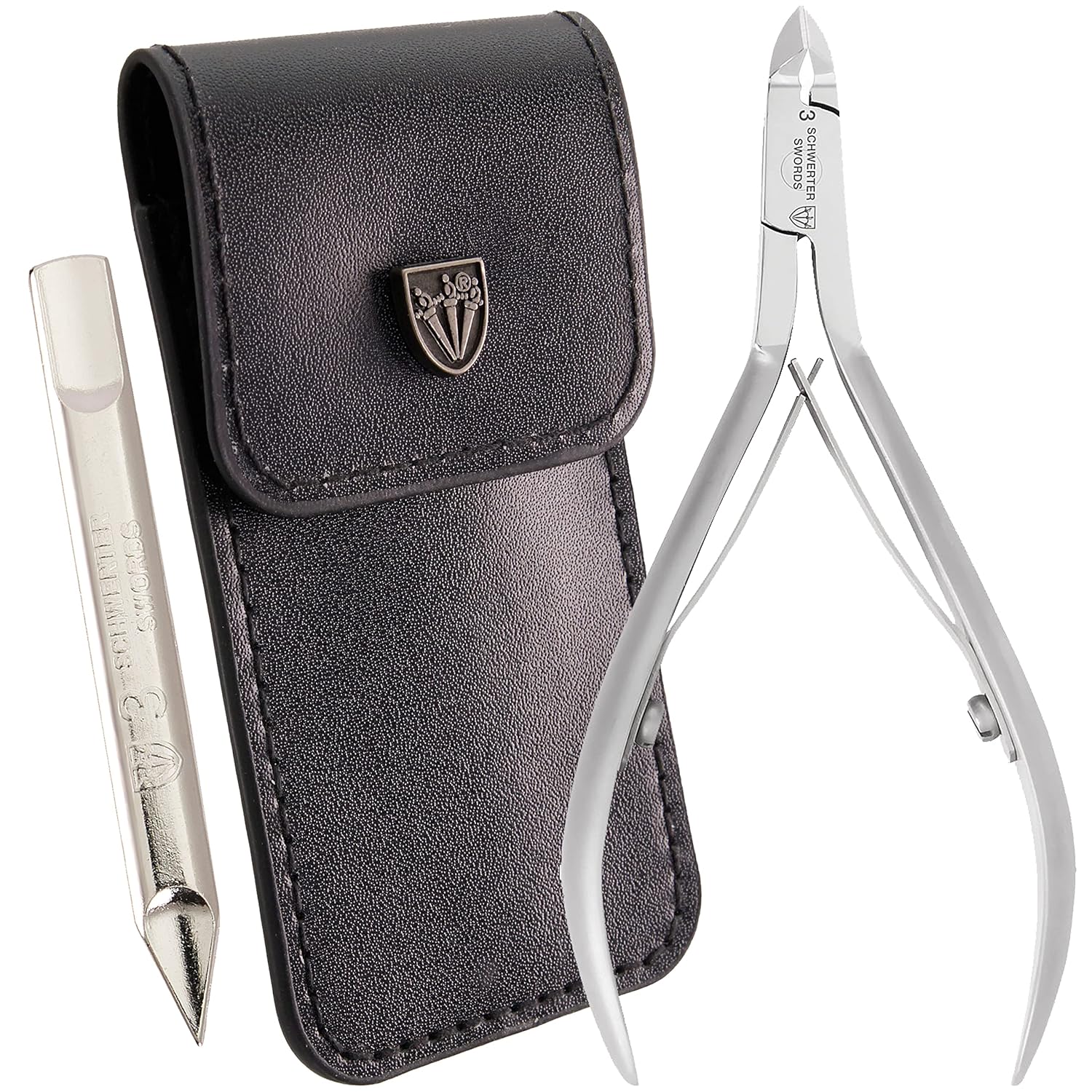 3 Swords Germany – brand quality stainless CUTICLE SKIN NIPPERS – REMOVER – CUTTER manicure pedicure grooming for professional fingernail & toenail care by 3 Swords