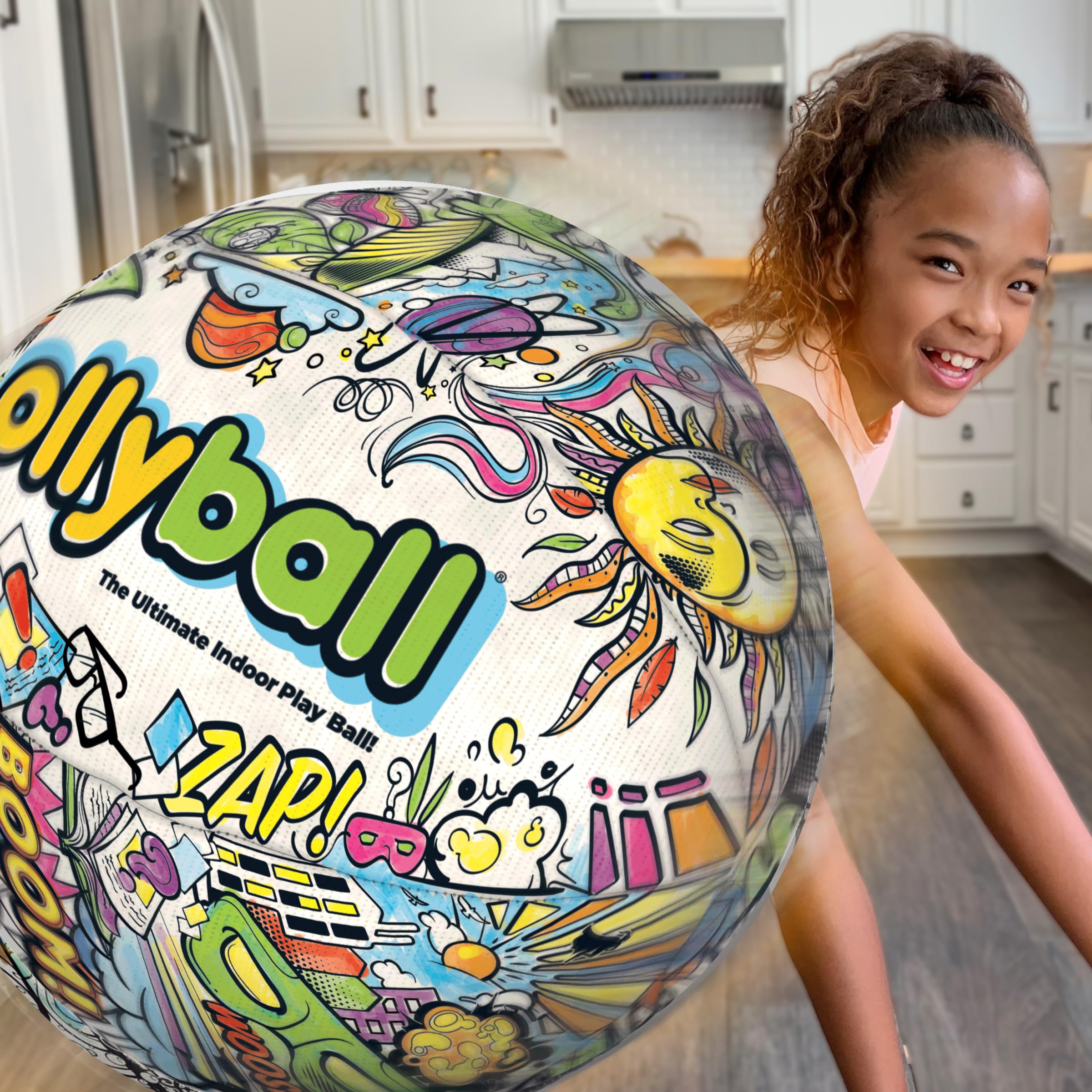 Ollyball Girl Power! A melhor bola de brinquedo para ambientes internos para chute e colorir em casa! (Girl Power! Pacote com 2