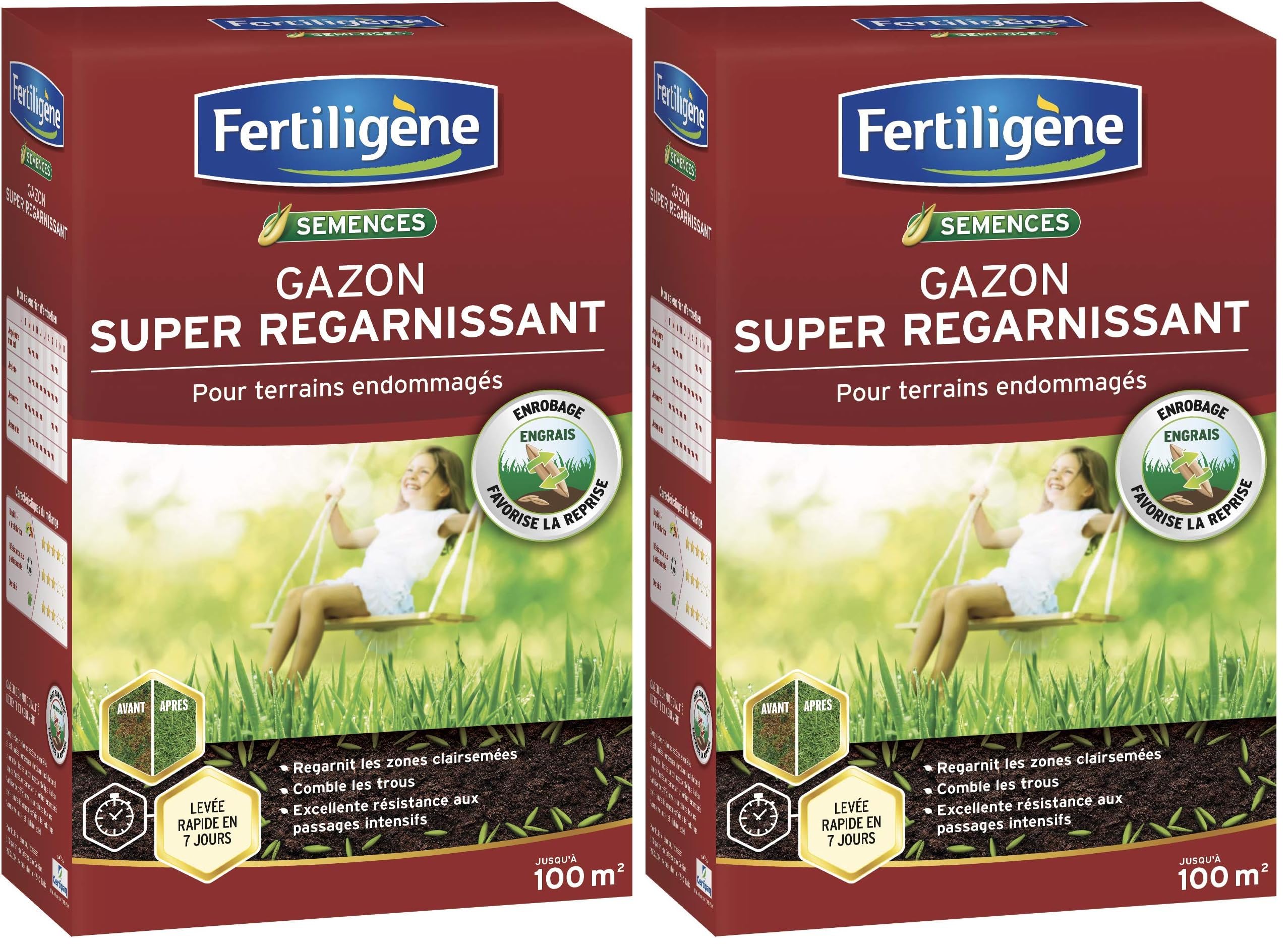 Semences gazon super regarnissant FERTILIGENE REGAR100 sac de 2 kg