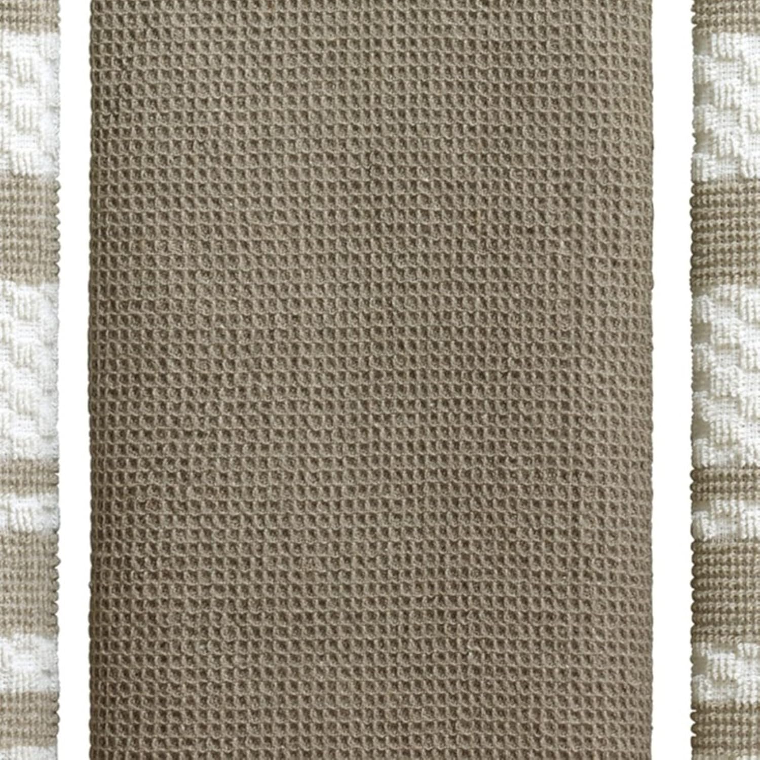 IZOD - Kitchen Towels, 100% Soft & Highly Absorbent Recycled Cotton Towels, 3 Piece Kitchen Linens Set (Essex Collection, Linen) | 100% Cotton, 3-Pack, Soft & Highly Absorbent, Kitchen Towels, Machine Washable, Kitchen & Table Linens