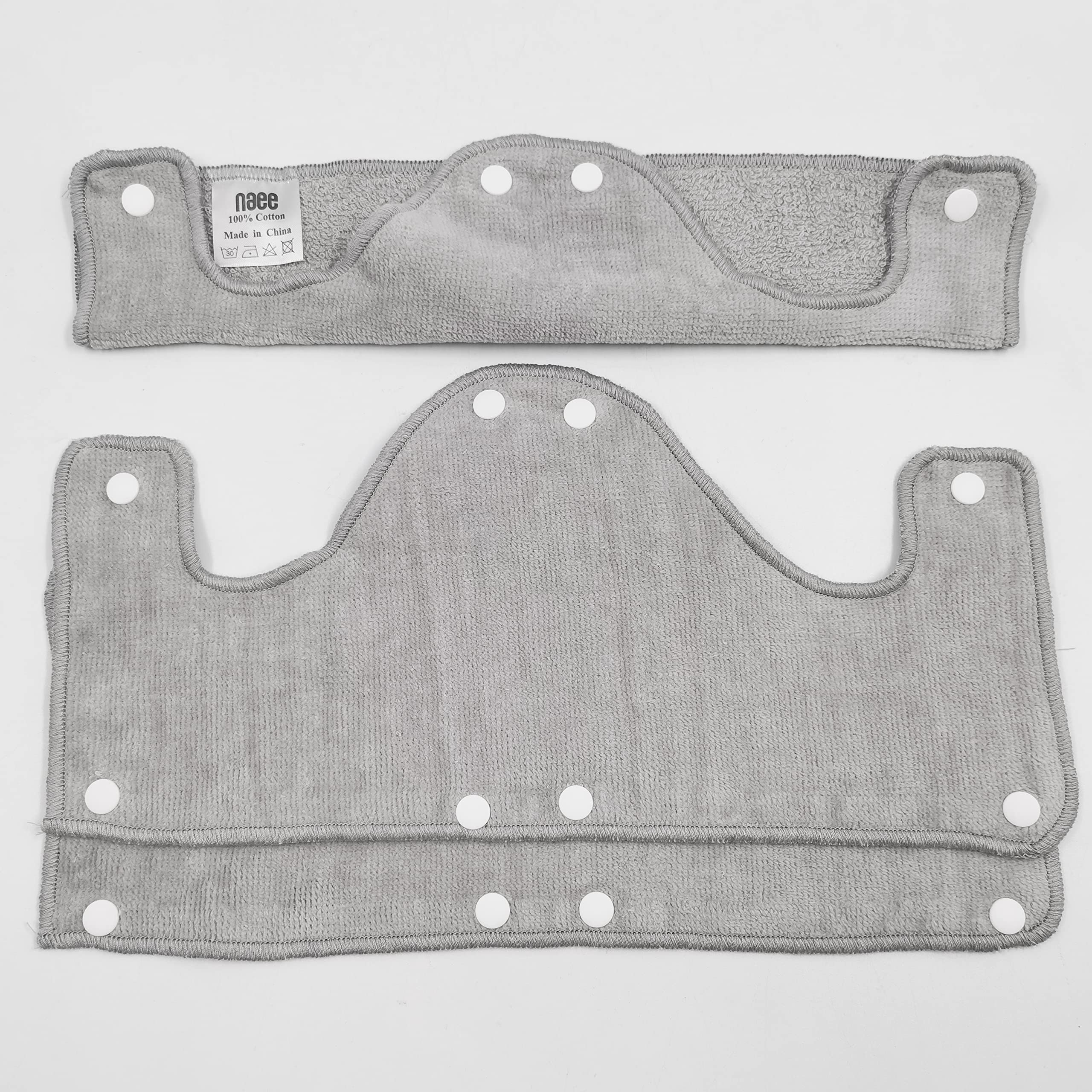 Big Light Grey Hard Hat Fascia per il sudore, riutilizzabile lavabile in spugna di cotone duro Hat Liner snap on, 9 pezzi per confezione