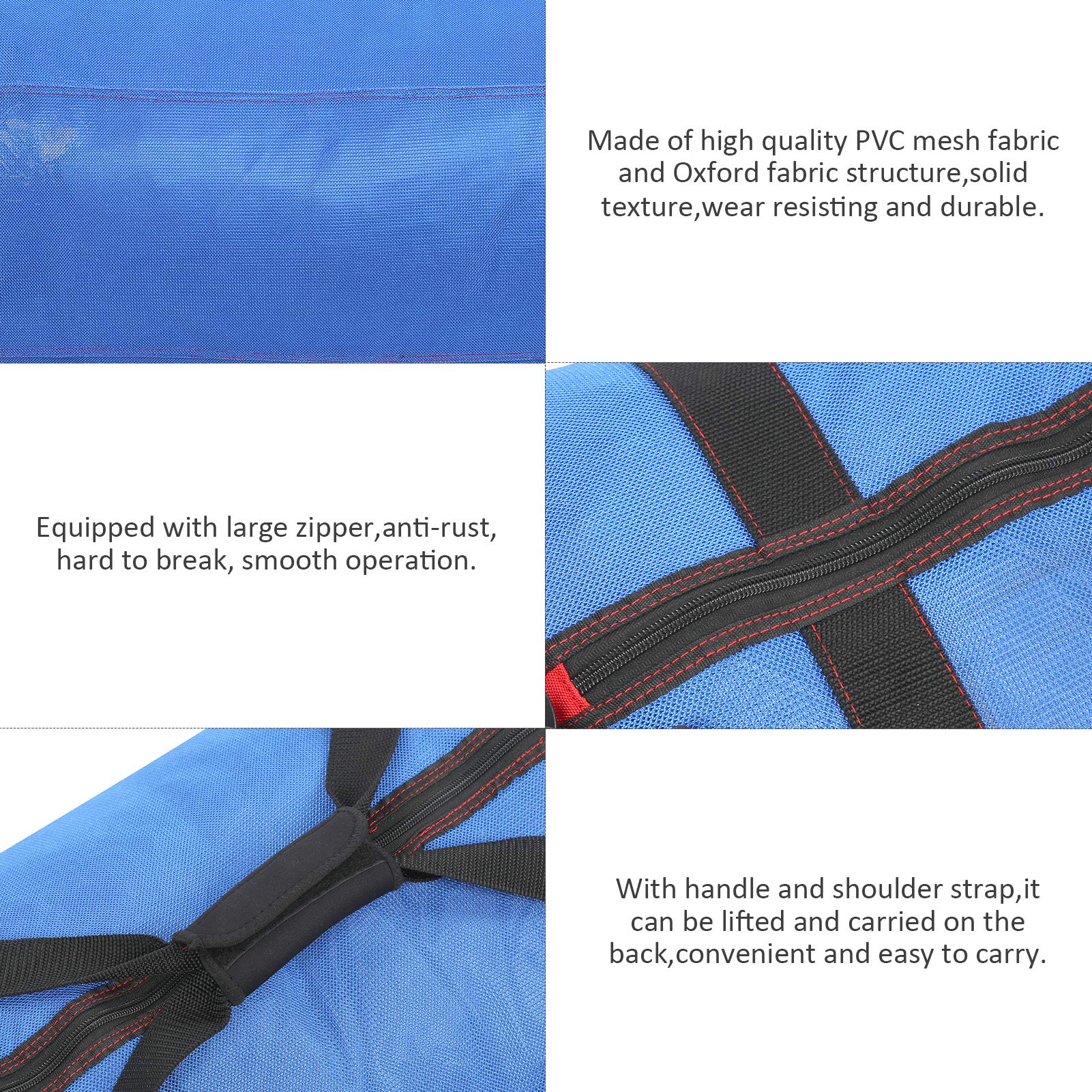 Sac De Rangement Plongée 100L SUNGOOYUE - Sac à Bandoulière Maille PVC Oxford Robuste