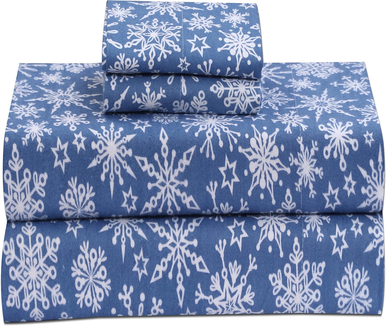 Ruvanti 100 Cotton 4 Pcs Flannel Sheets Queen Size, Deep Pocket, Warm