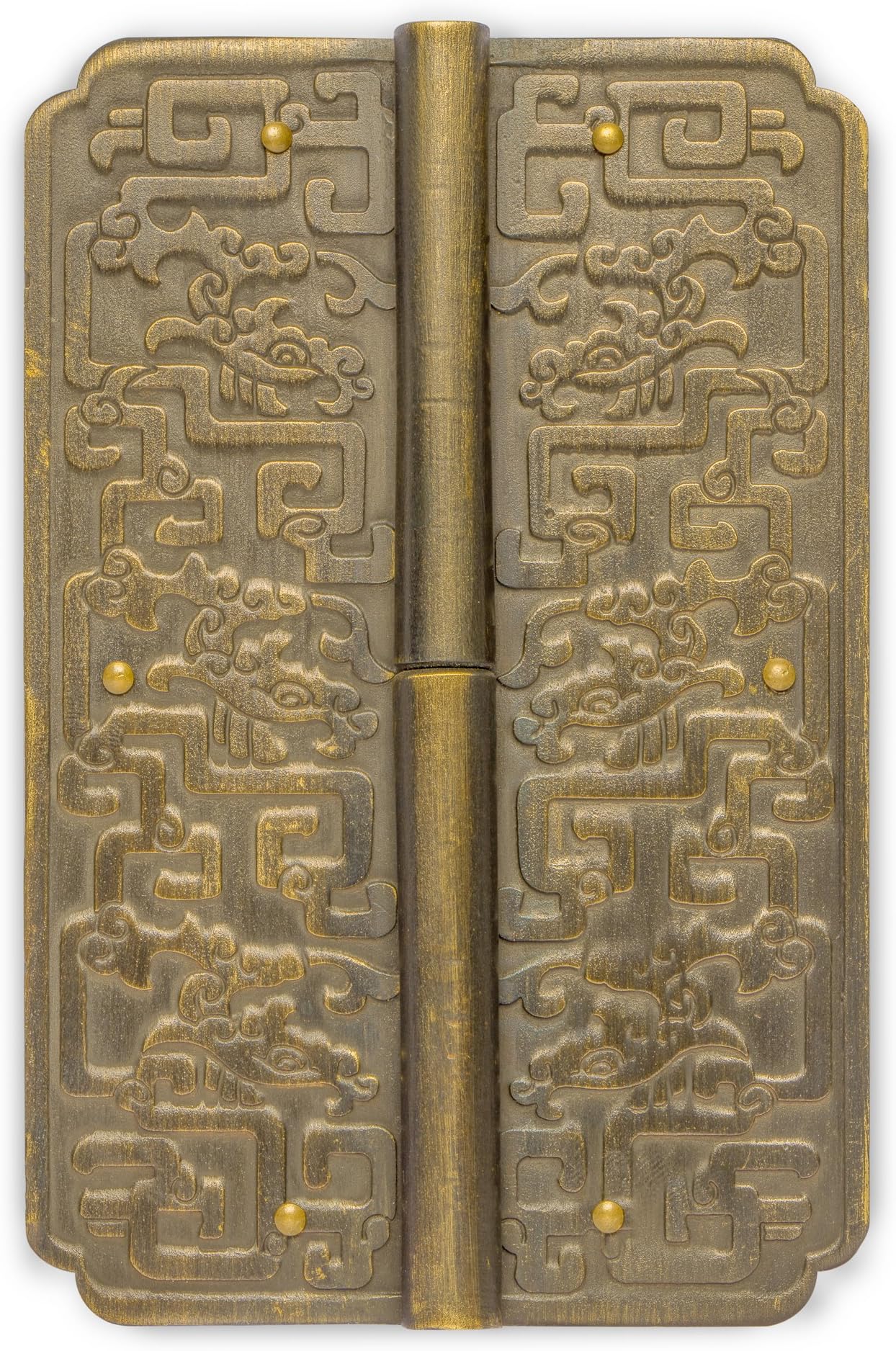 Hardware Philosophy Four Dragons Brass Hinges Hardware 4.7 Inches - Set of 2 - Architectural, Interior Design, Furniture Cabinet Customization Hardware