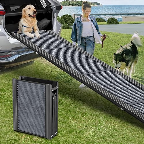 Upgraded Dog Ramp for Car 71" X-Long & 20" Wider