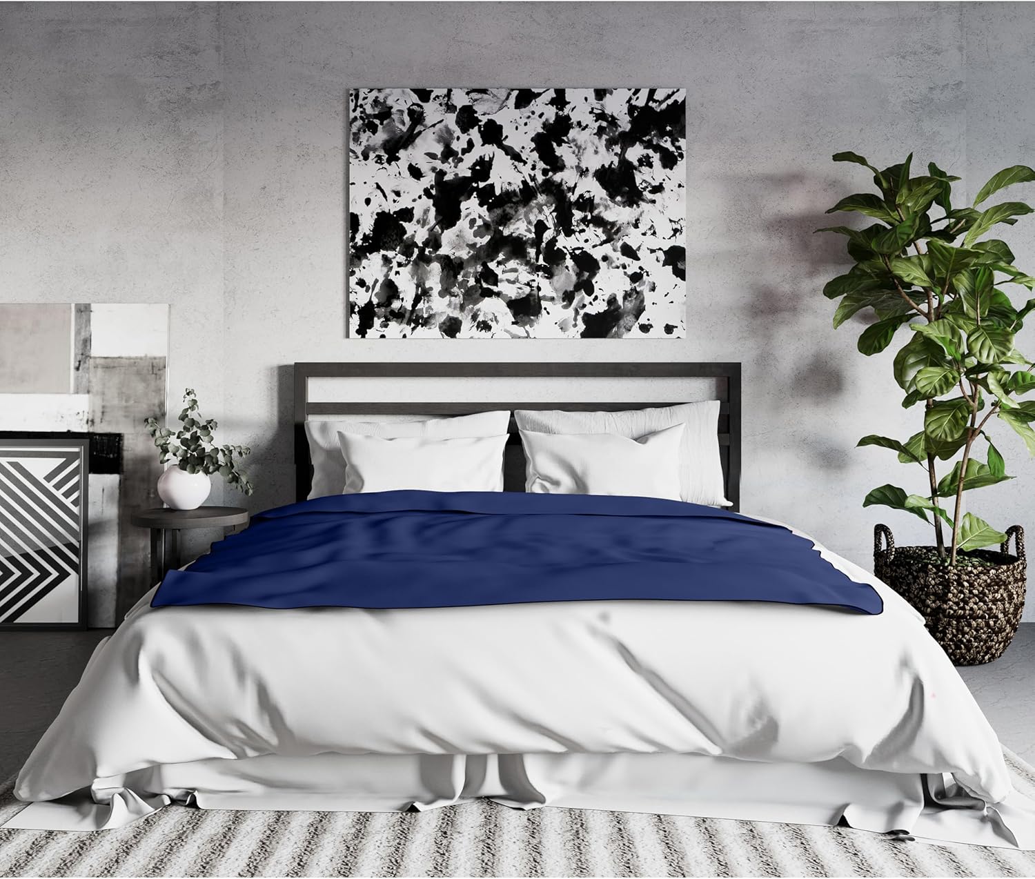 Liberator Fascinator Throw - Moisture-Proof Sensual Blanket Bundle, Regular and Mini Two Pack, Microvelvet Indigo