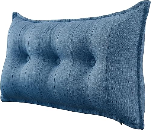 WOWMAX Almohada rectangular para cabecero, almohada de respaldo para cama, almohada de descanso para sentarse en la cama, almohadas de apoyo de