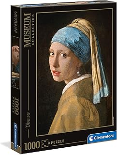 Clementoni Museum Collection, Girl With Pearl, E.V, Adulti 1000 Pezzi, Arte, Puzzle Quadri, Made in Italy, Multicolore, 39614