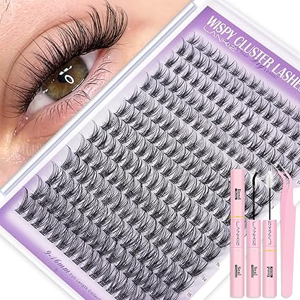 Lankiz D Curl DIY Eyelashes Kit: Natural Look with Waterproof Bond