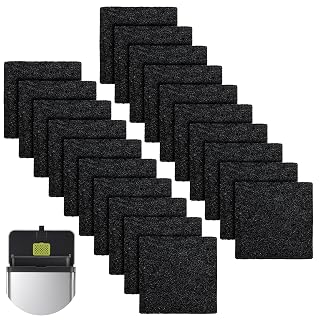 20 Packs 3.15x3.15x0.32 Inch Odor Absorbing Filter Refills for EKO Trash Cans, Activated Charcoal Deodorizer Compatible with EKO Step & Touchless Garbage Cans with Built-in Filter Compartment - Amazon product rated Grade A