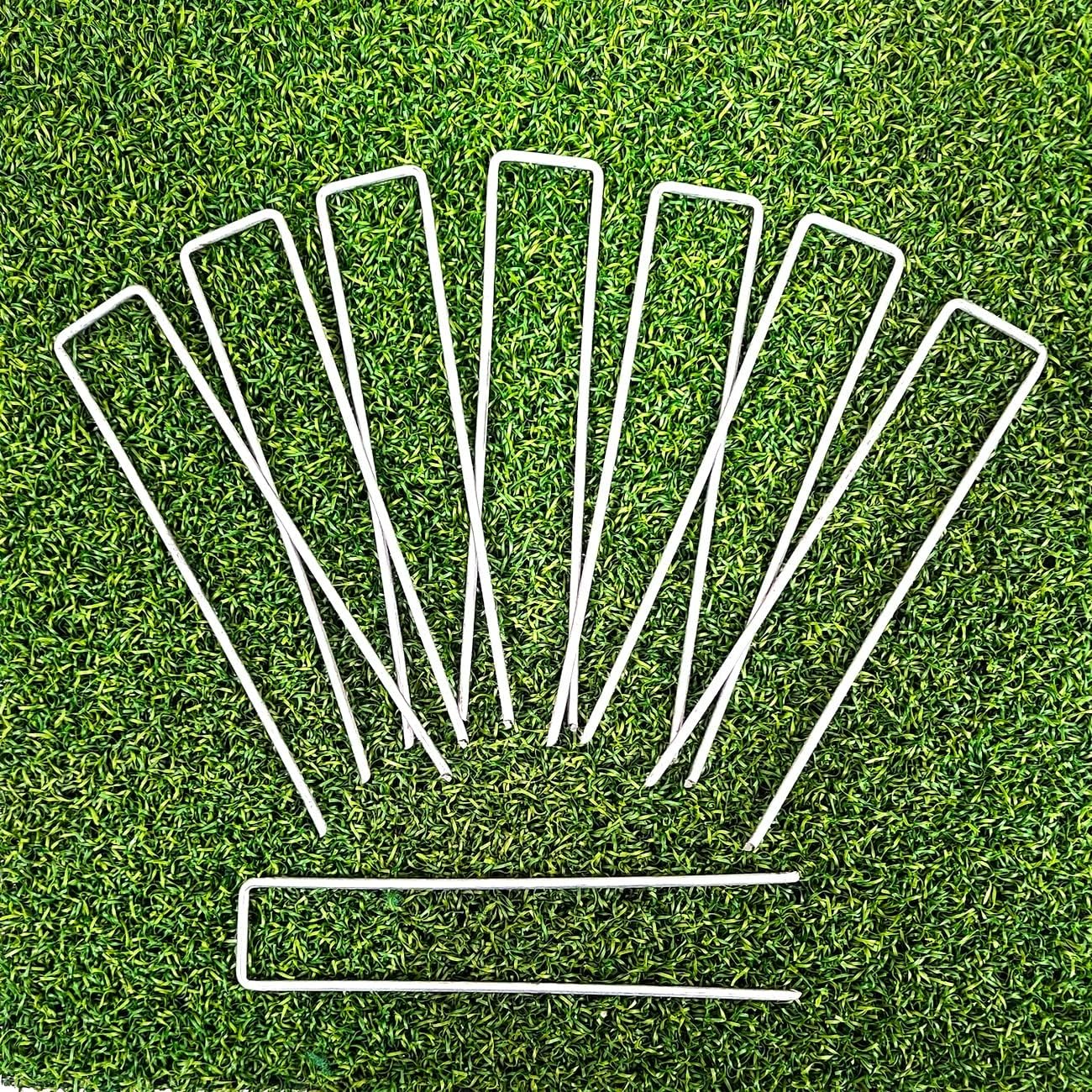 6 Inch Garden Stakes Galvanized Landscape Staples,UType Turf Staples for