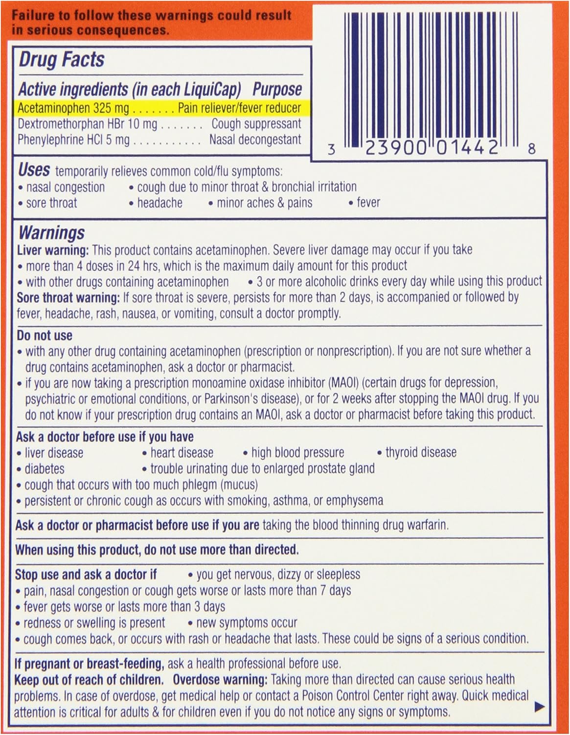 Vicks Dayquil Cold & Flu Multi-Symptom Relief 16 Liquicaps, 16 Count (Pack of 24)