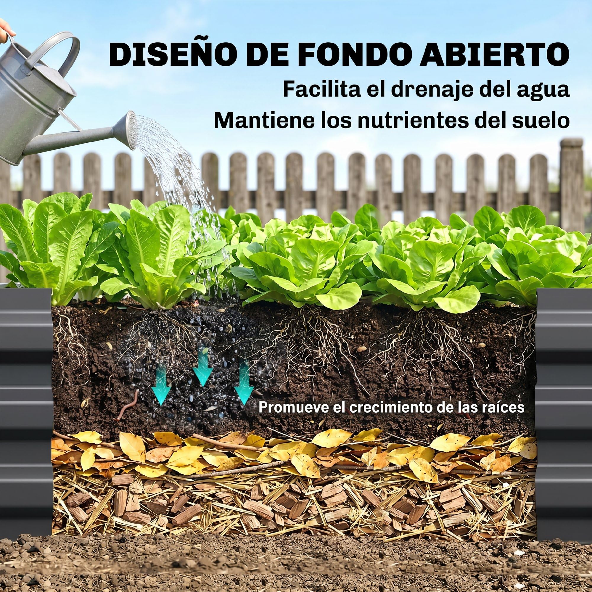 Outsunny Jardinera Exterior Grande Acero Galvanizado 241x90,5x30 cm Gris | Huerto Urbano Exterior, Macetero Grande Exterior con Base Abierta, Resistente a la Intemperie