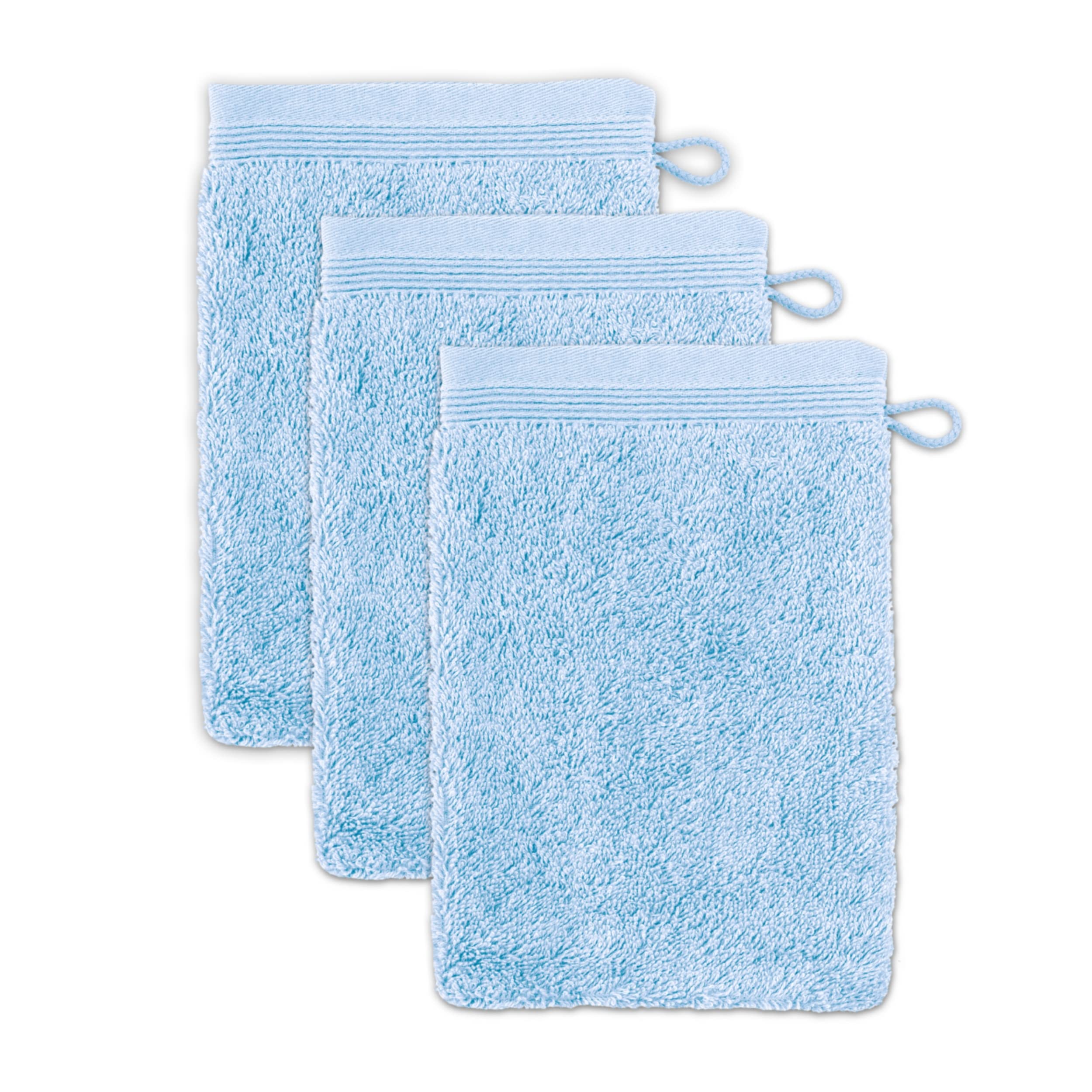 Möve Aquamarine 3Er Set Superwuschel Wash Glove 15 X 20 Cm Made Of 100% Cotton,