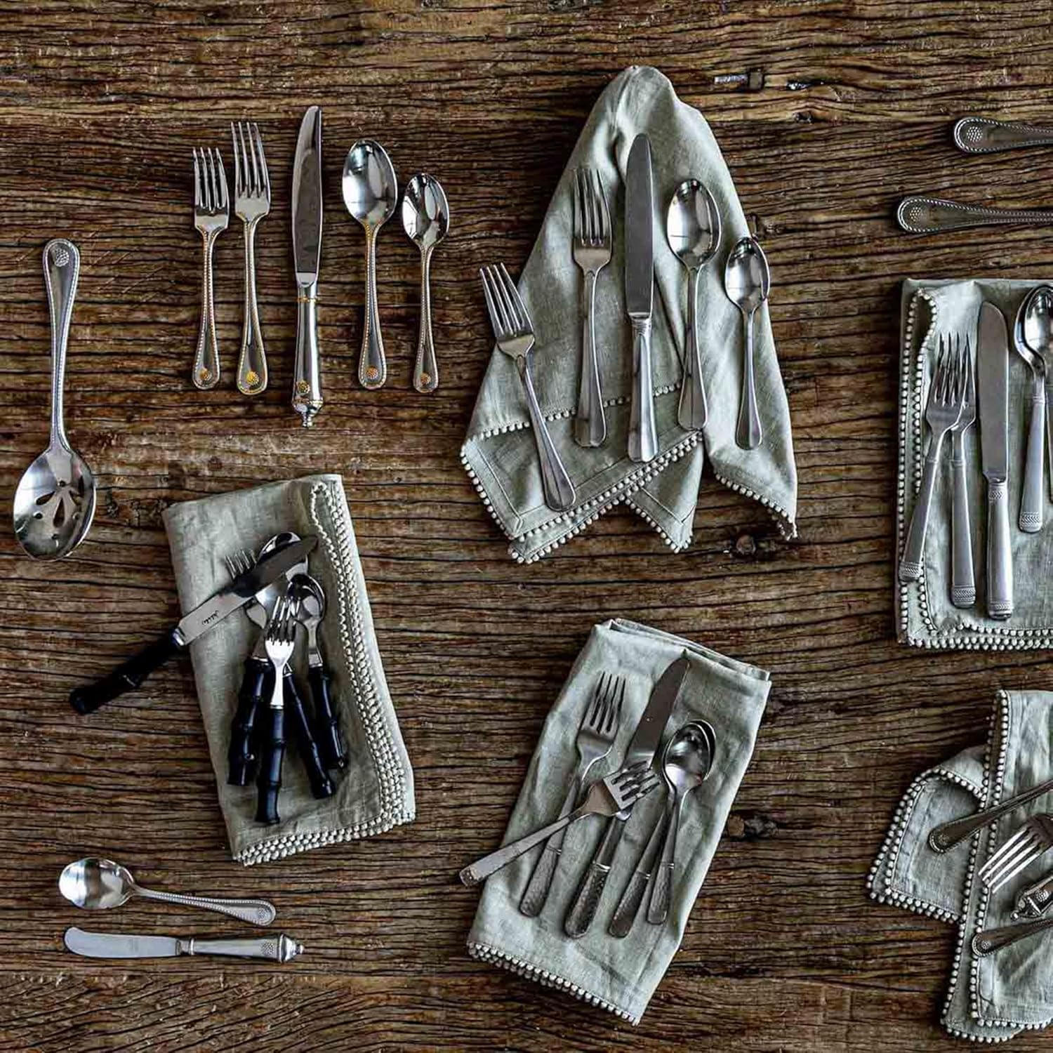 Juliska Berry & Thread 20pc Place Setting - Polished with Gold