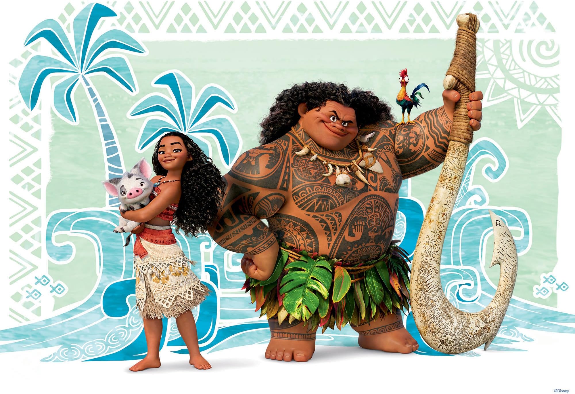 Wizzard & Genius Disney Vaiana-Moana Photo Wallpaper, Multi-Colour, 0,1 x 152,5 x 104 cm