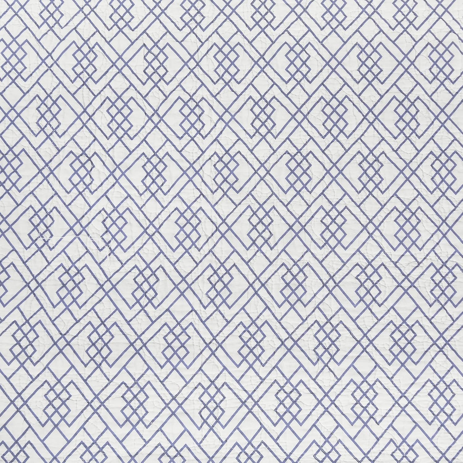 C&F Home Juliet Quilted Reversible Rectangle Table Runner 14" x 51" Blue Green White Paisley Pattern Bright Colorful Revers to Blue and White Trellis Pattern 14" x 51" Blue