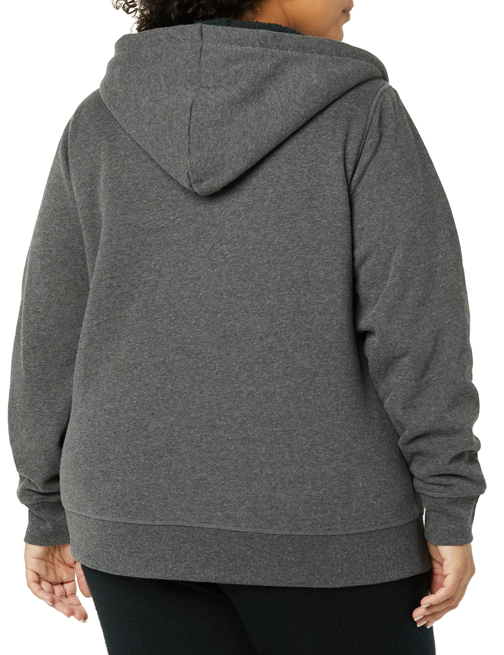 Amazon Essentials Giacca con Cappuccio a Cerniera Intera in Pile Foderata in Sherpa (Taglie Forti Disponibili) Donna
