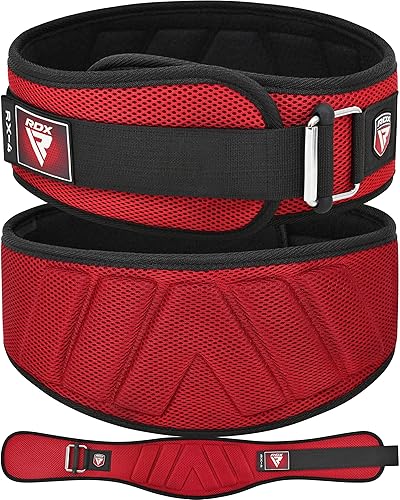 Miniatura 11 de RDX Cinturón de levantamiento de pesas, soporte lumbar acolchado curvado para la espalda, fitness, entrenamiento de ejercicio, culturismo,