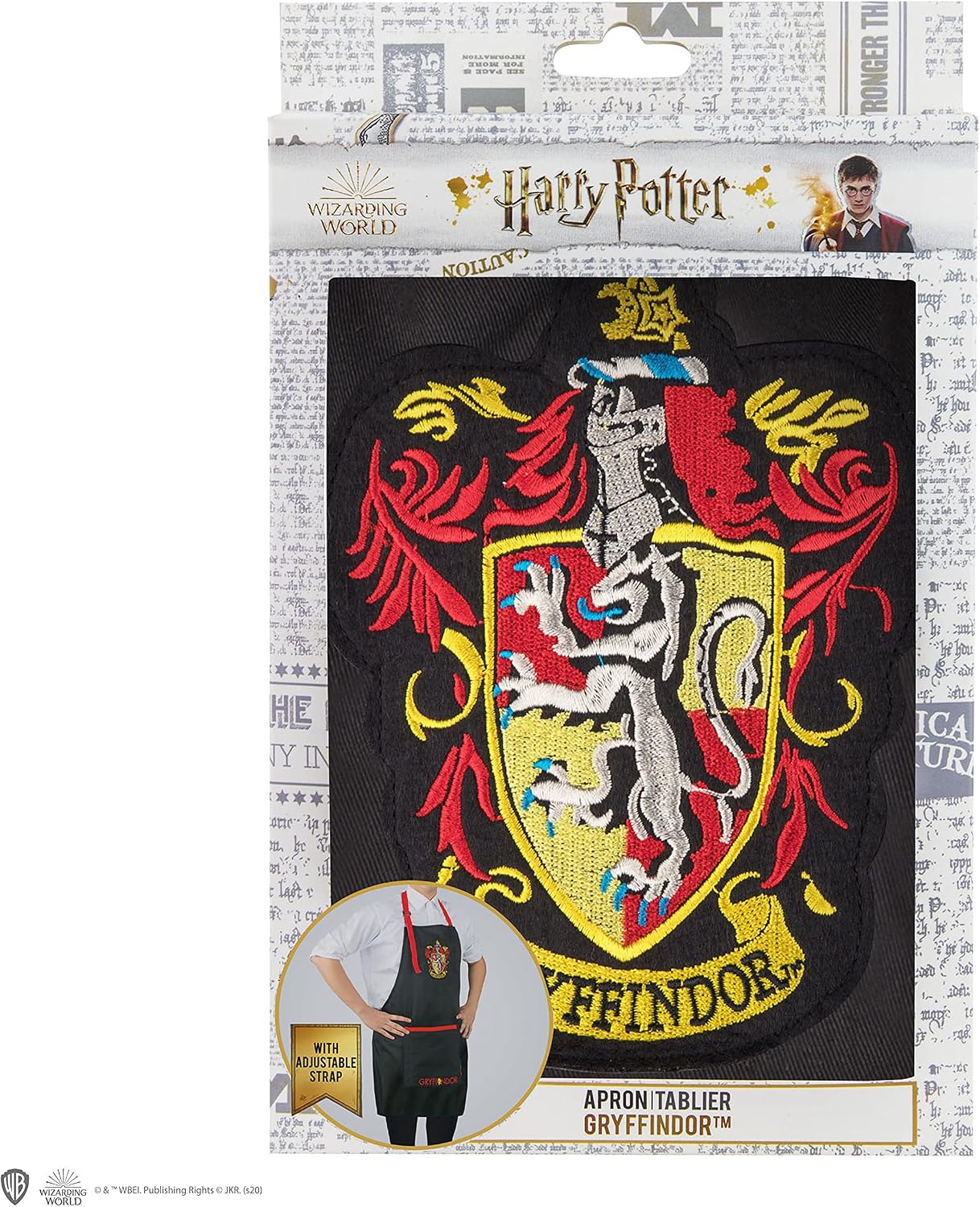 Cinereplicas Harry Potter - Apron Gryffindor Slytherin/Gryffindor/Hufflepuff/Ravenclaw - Official License
