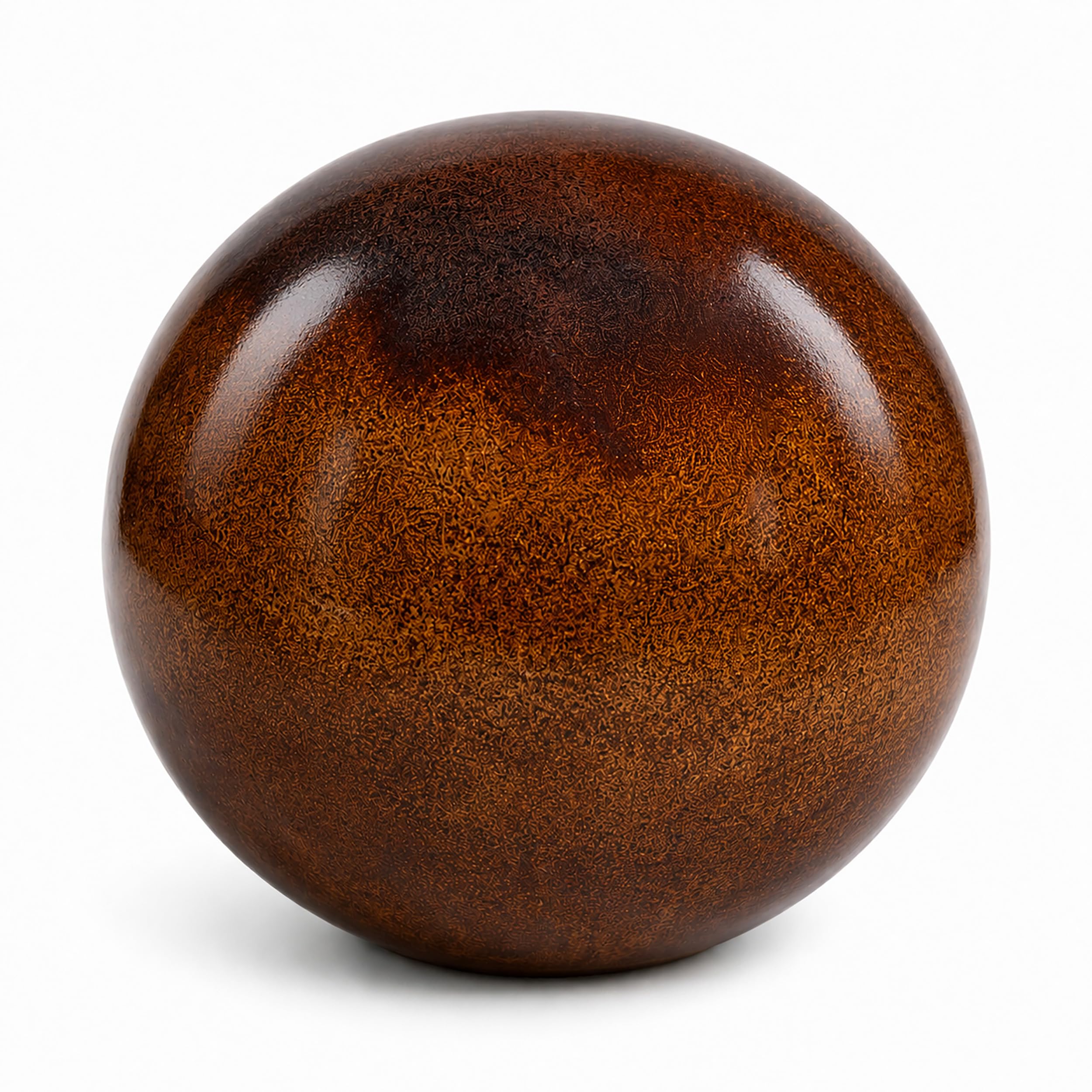 Garden Ceramic Pottery Ball Glossy Brown For Outdoor Use Diameter 40 cm Frost Resistant