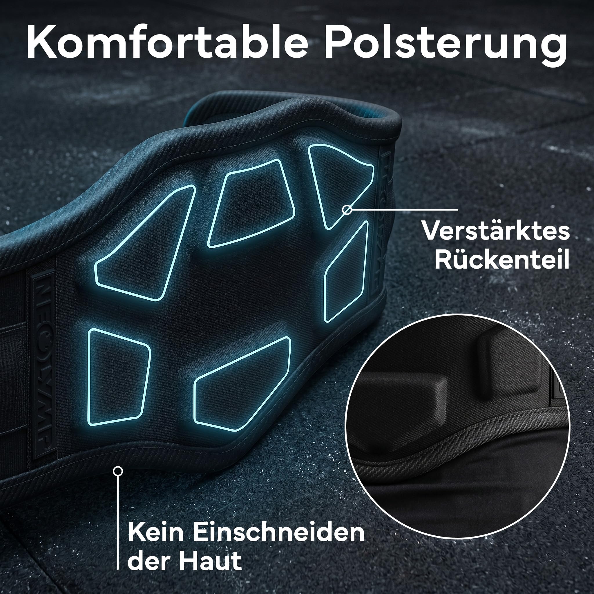 NEOLYMP Dip Gürtel – Premium Gewichthebergürtel mit Kette & 3 Karabinern für Dips, Klimmzüge & Krafttraining – Hohe Belastbarkeit bis 1.000 kg – Ergonomisches Design & Neopren-Komfort für Calisthenics