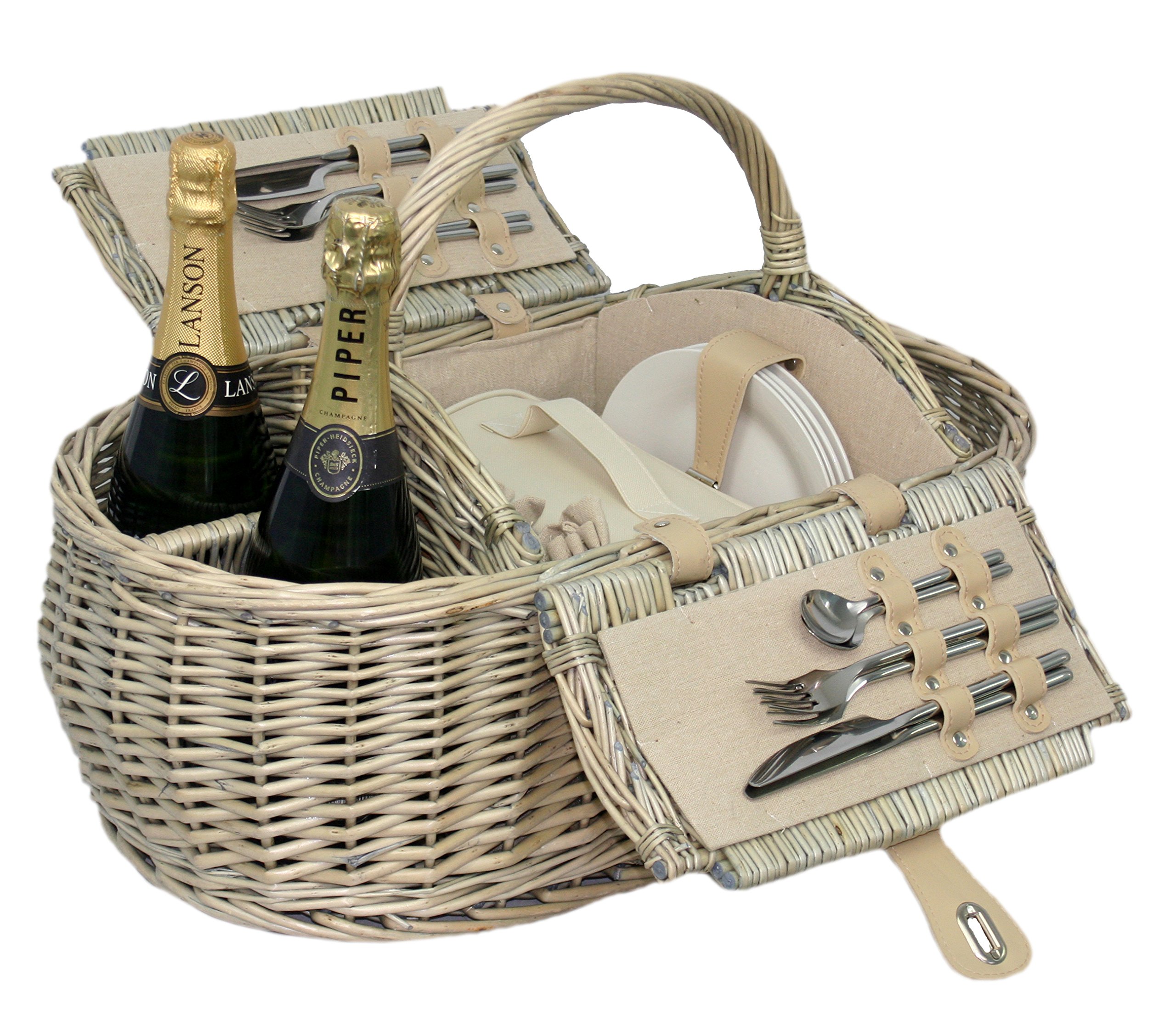 Red Hamper FH030 4-osobowy kosz piknikowy na łódź, brązowy, 27 x 59 x 29 cm