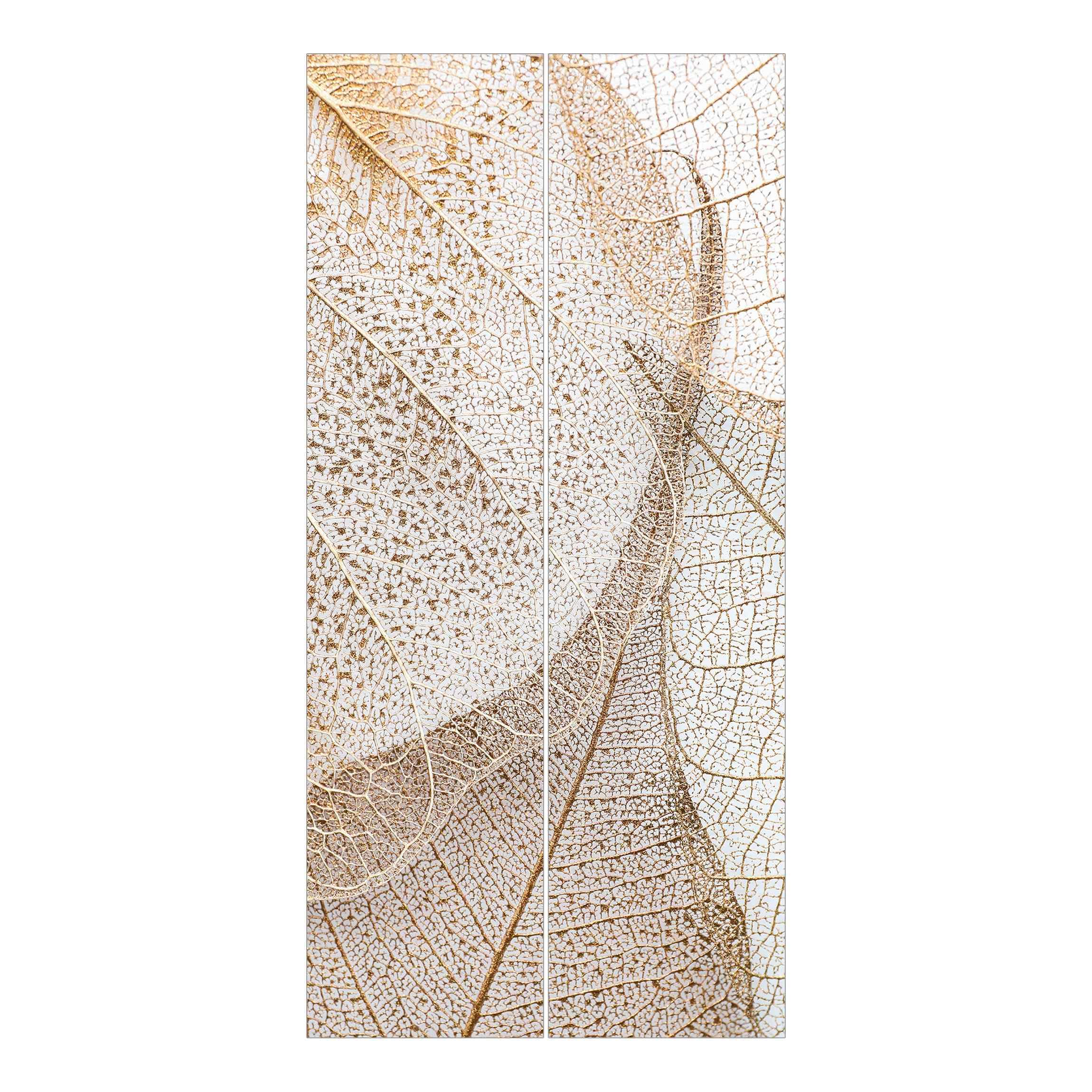 Schiebegardine halbtransparent 60er Paneel Klett Textilpaneel Textil lichtdurchlässig - Motiv Landhaus Flächenvorhang beige Wohnzimmer Schlafzimmer 2329 (120x250 cm - 2er Set)