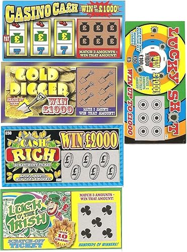 Miniatura 3 de JA-RU Boletos de lotería falsos para rascar (5 boletos/1 paquete) Juguetes de broma para amigos y familiares, chistes y boletos ganadores de bromas