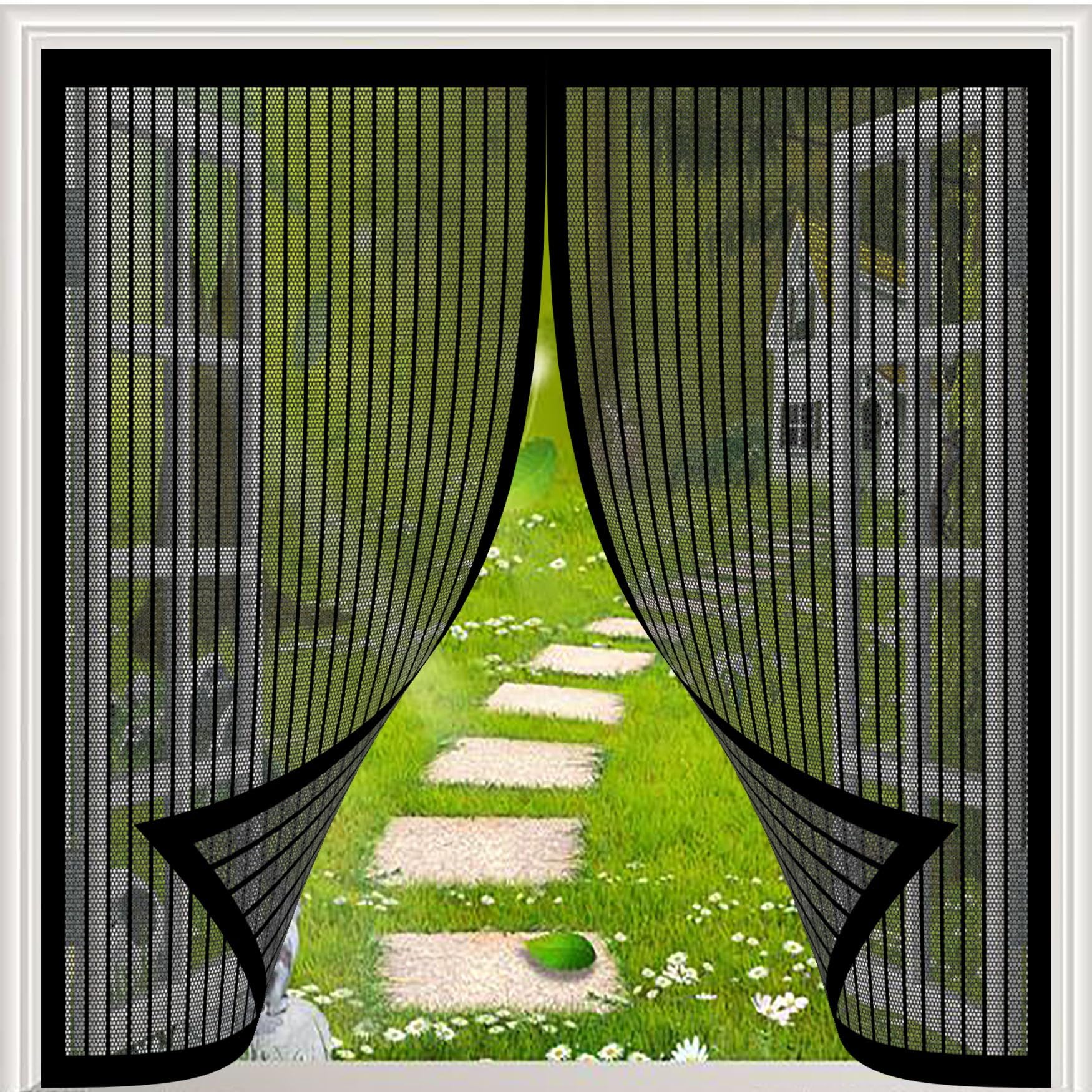 Moustiquaire aimantée pour porte extérieure pour bloquer les insectes