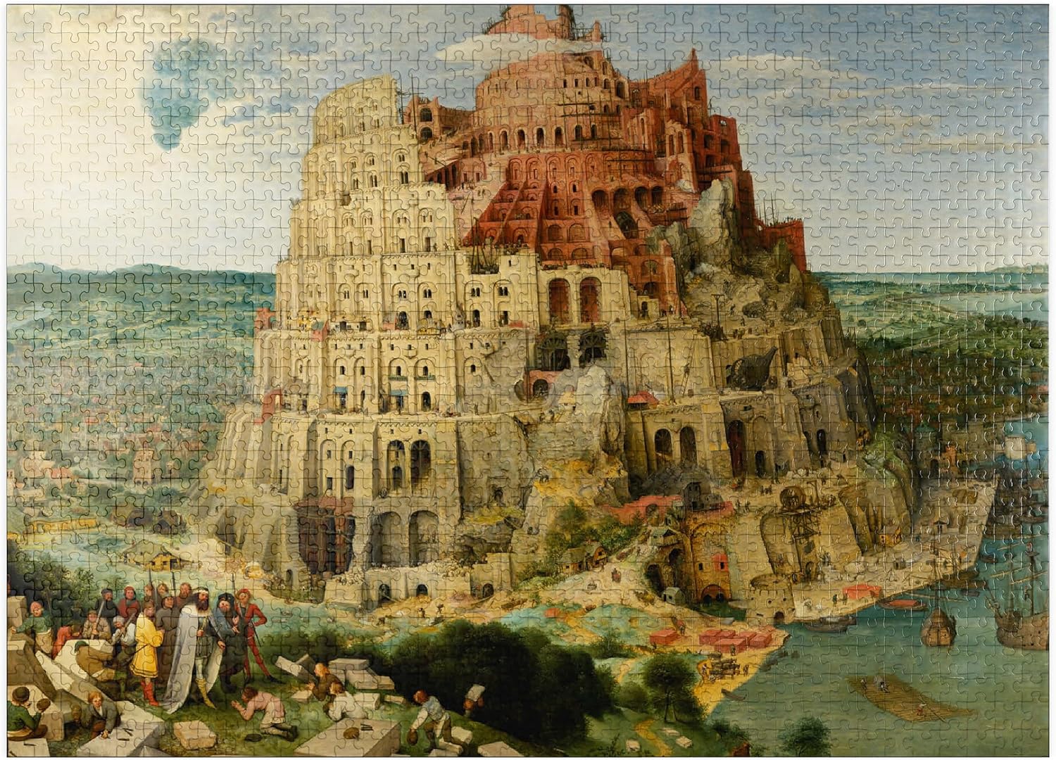 MyPuzzle The Tower of Babel 1563 By Pieter Bruegel The Elder - Premium 500 Piece Jigsaw Puzzle for Adults