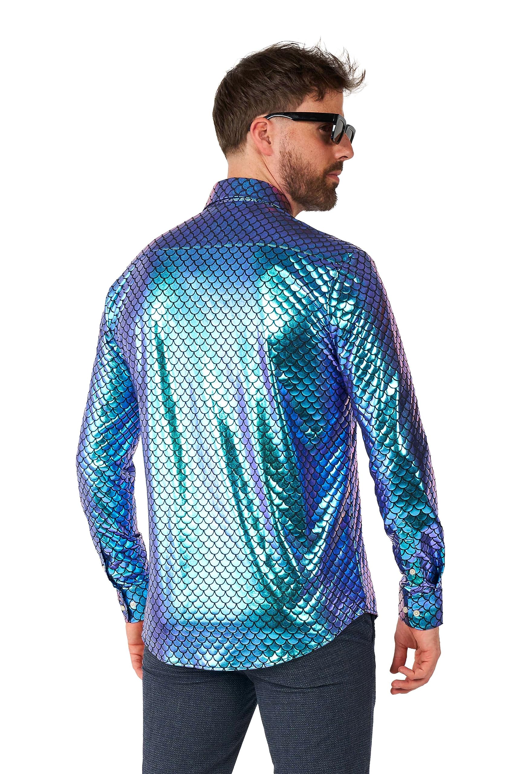 OppoSuits Herren-Hemd – Party-Hemd – Karnevals- und Festival-Outfit – inklusive 1 Button-up-Hemd
