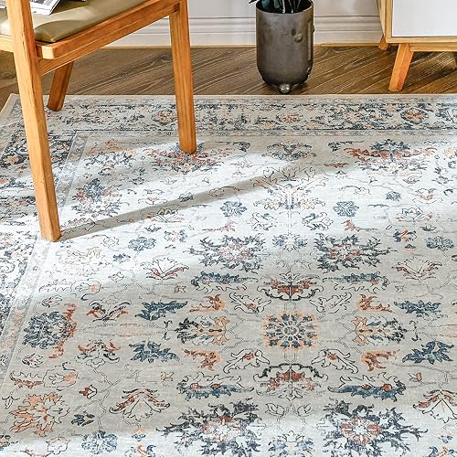 Miniatura 7 de jinchan Alfombra de pasillo de 3 x 8 pies, alfombra persa, alfombra vintage para piso, tapete de entrada, tapete de entrada con estampado floral,