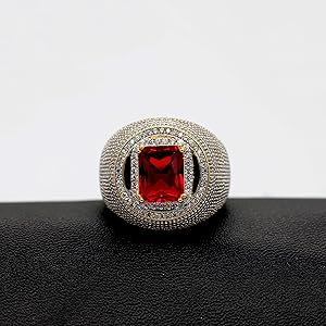 Uloveido Gold Plated Hip Hop Iced Out Round Bling Ring