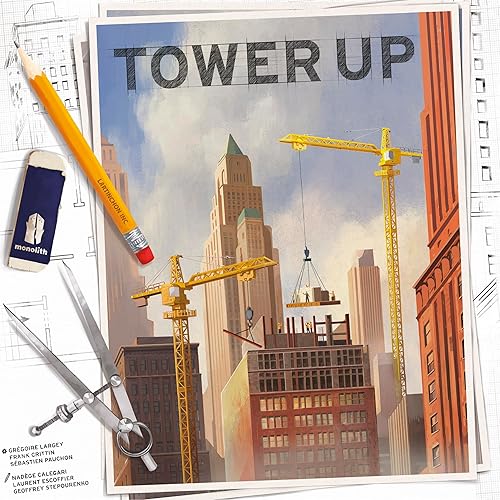 Miniatura 2 de Monolith Board Games Tower Up - Juego de mesa de construcción de ciudad, estrategia competitiva, planificación de construcción urbana, familia, a