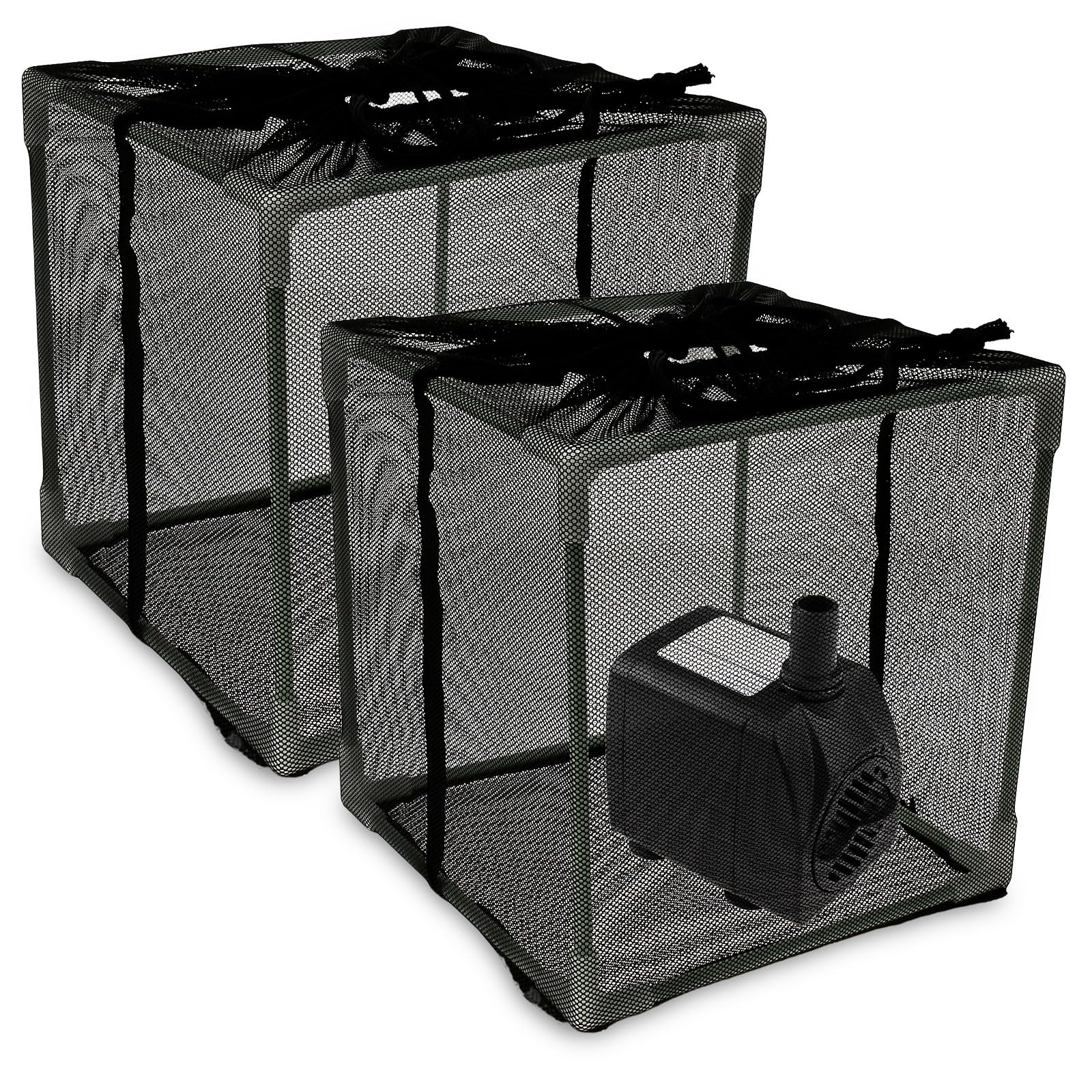 Sac Filtrant Pompe De Bassin FEOXSHAL - Boîte Filtre Nylon Anti-Encrasse Avec Cordon - 25,4 Cm