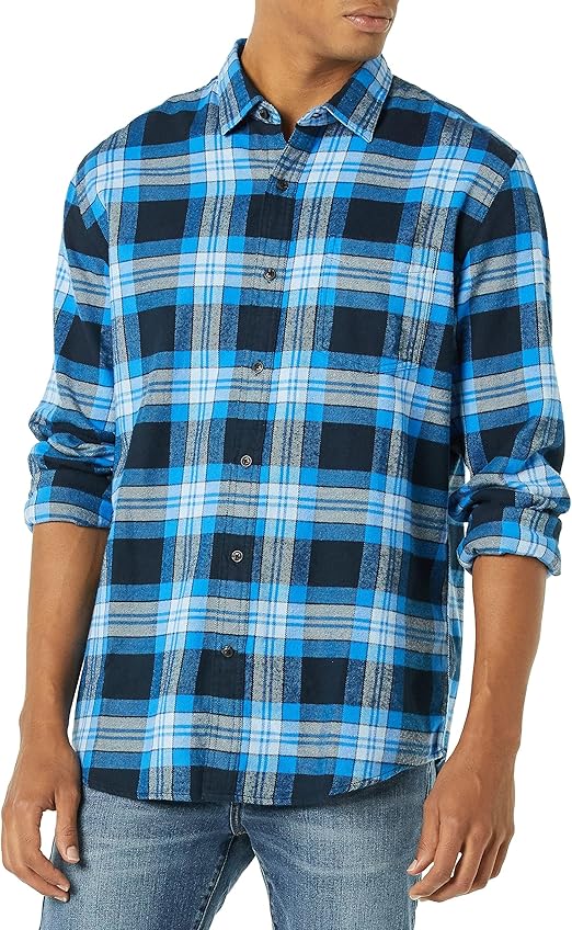 Amazon Essentials Men's Long-Sleeve Flannel Shirt - Discontinued Colors