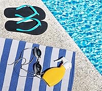 Vista 96 de Utopia Towels 4 Pack Cabana Stripe Beach Towel, 30 by 60 Inches, Oversized 100% Ring Spun Cotton Pool Towels, Highly Absorbent Quick Dry Bath Towels