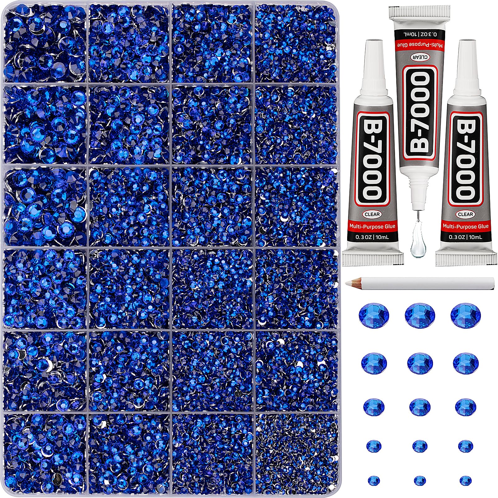 Photo 1 of Worthofbest Royal Blue Rhinestones Set