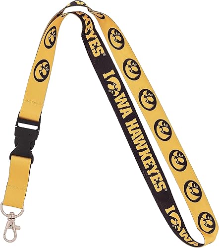 Llavero de identificación con diseño de Hawkeyes de la Universidad de Iowa, llavero desmontable con hebilla de presión (diseño 4), Multi colorido