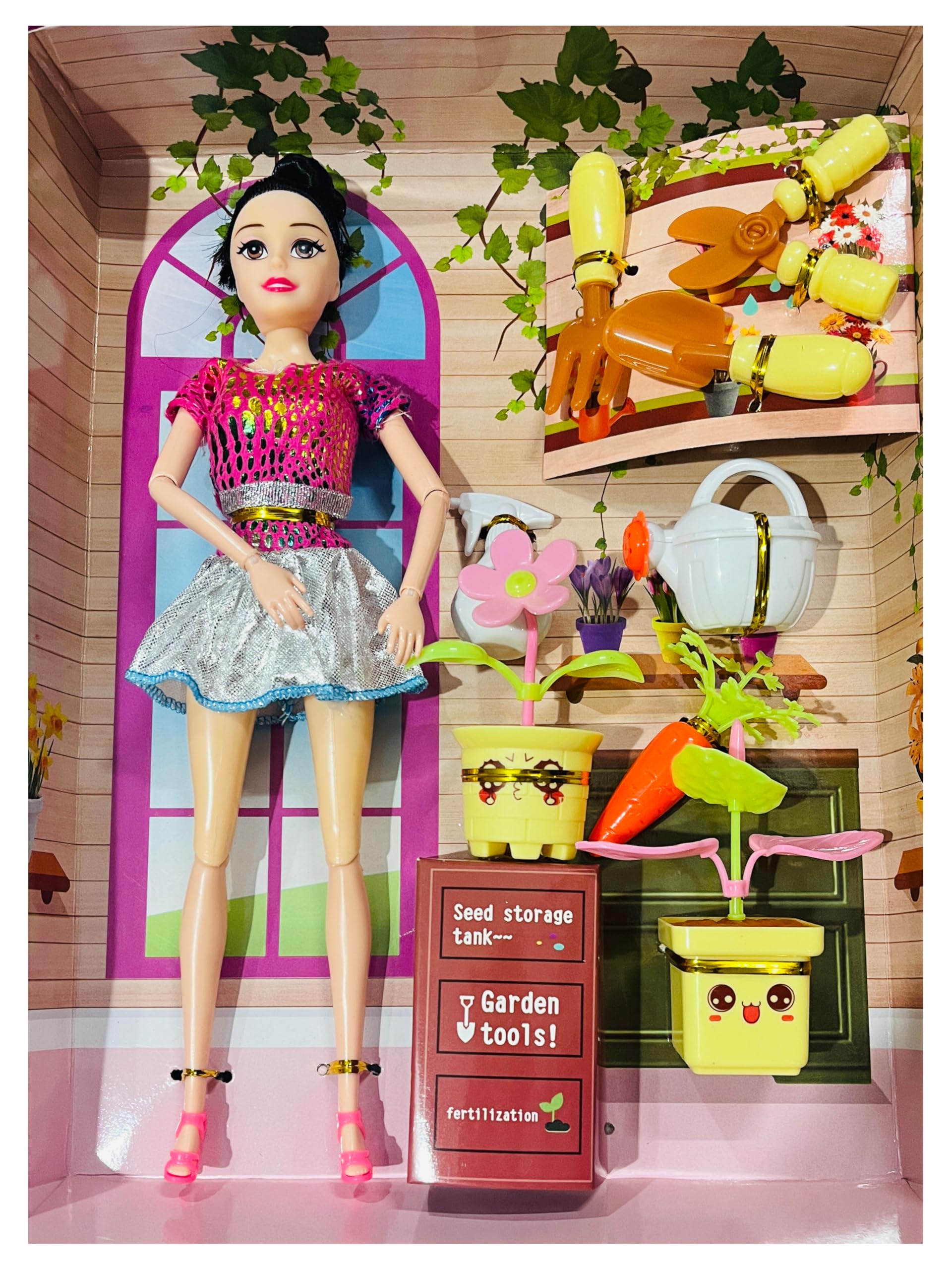 DISILA TRADERS Adorable Doll Toy with Movable Limbs and Complete Gardening Tools Playset - Perfect for Imaginative Outdoor Play (B0D8YXTKQD) Amazon Price History, Amazon Price Tracker