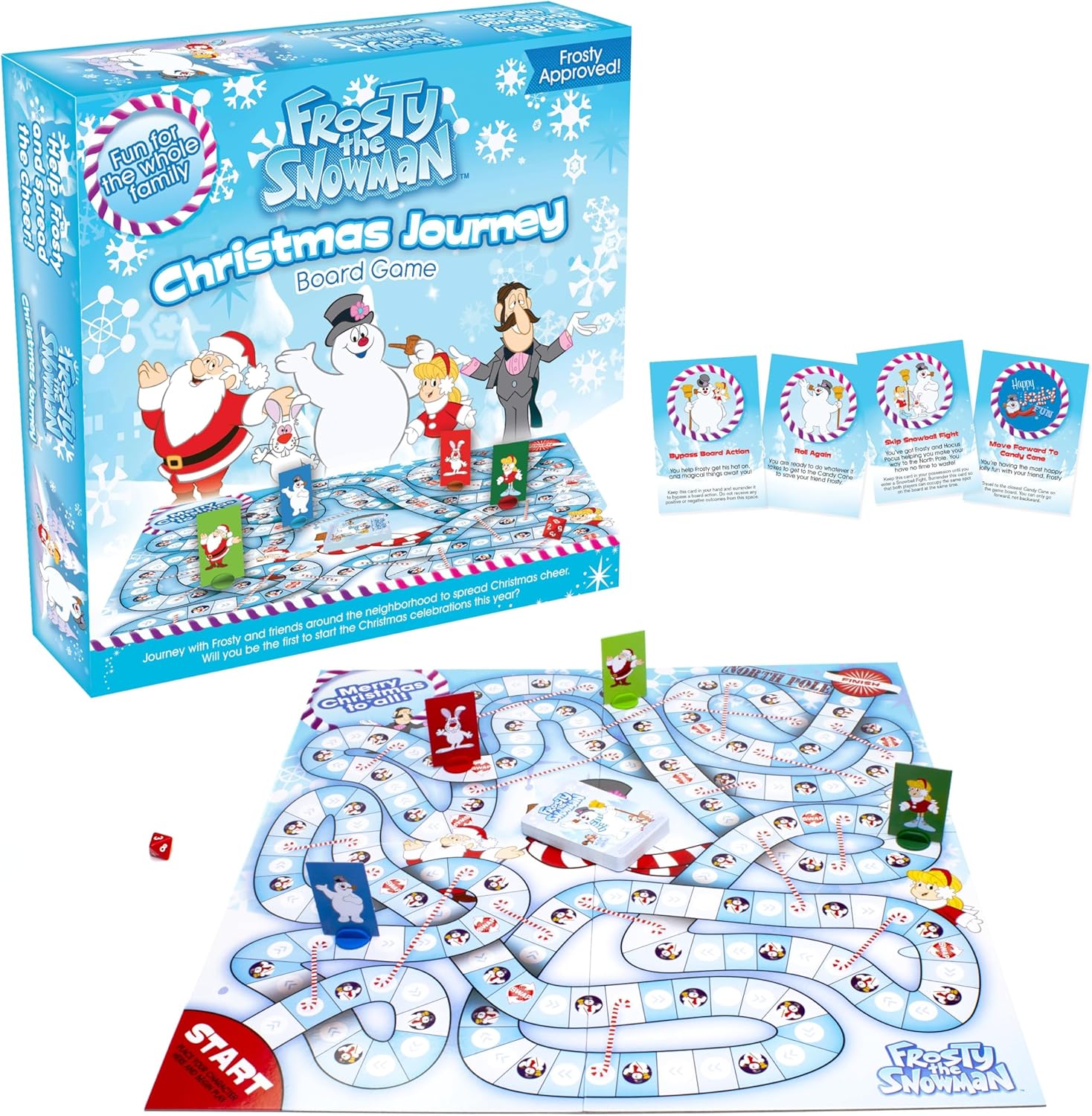 Aquarius Frosty The Snowman Christmas Journey Board Game, Multicolor, Model:97002