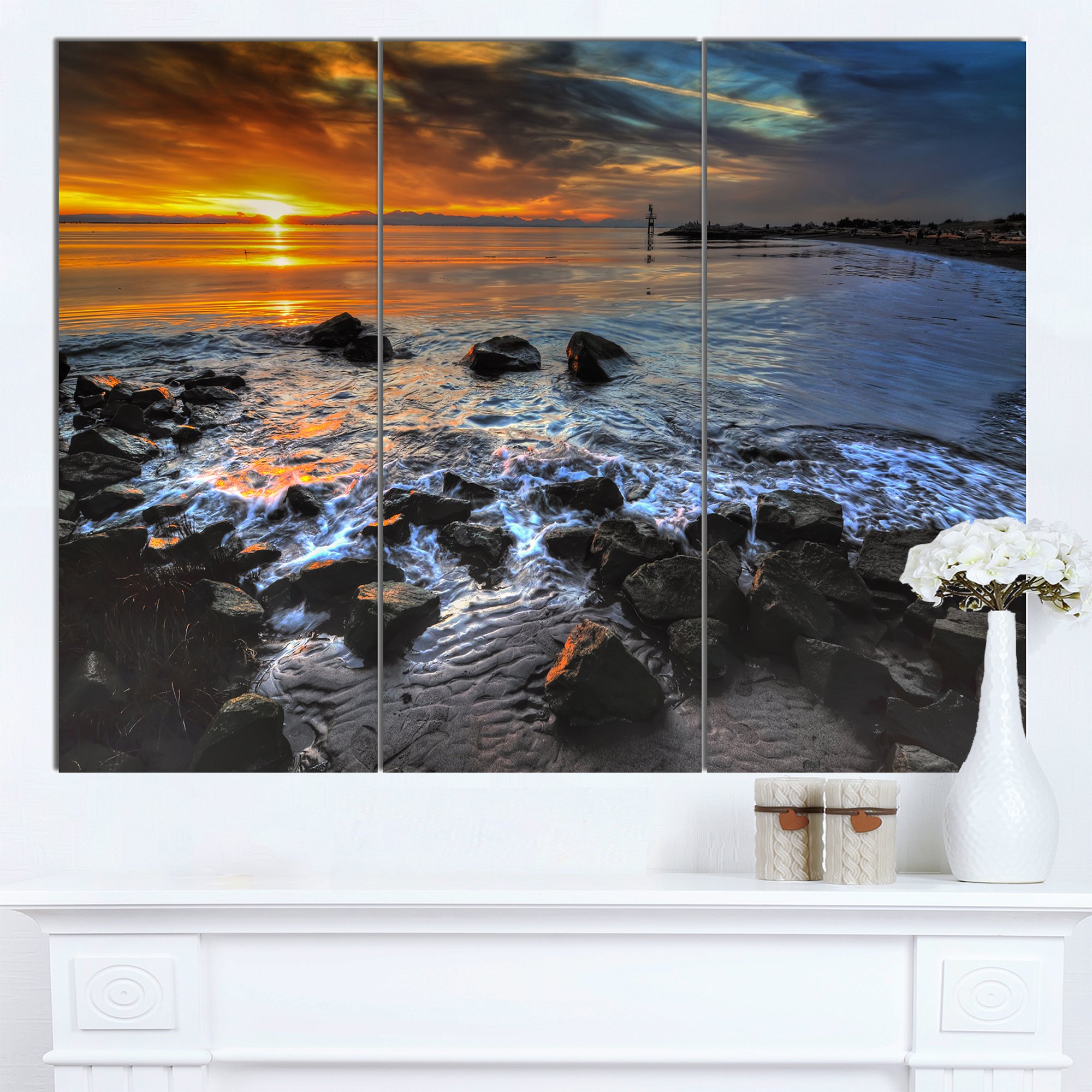 Amazon.com: Designart MT14622-3P Metal Wall Art, 36x28-3 Panels