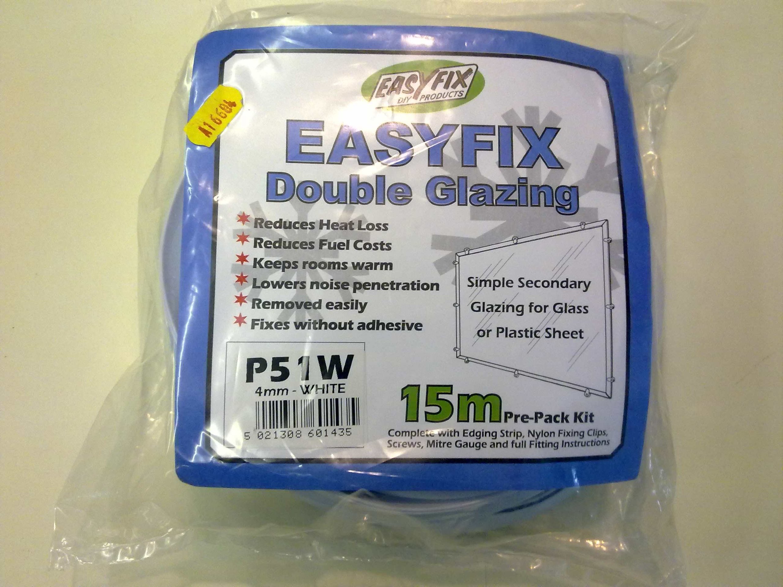Permanente Sekundärverglasung Befestigungsset – 2 Meter, Für DIY-Fensterisolierung