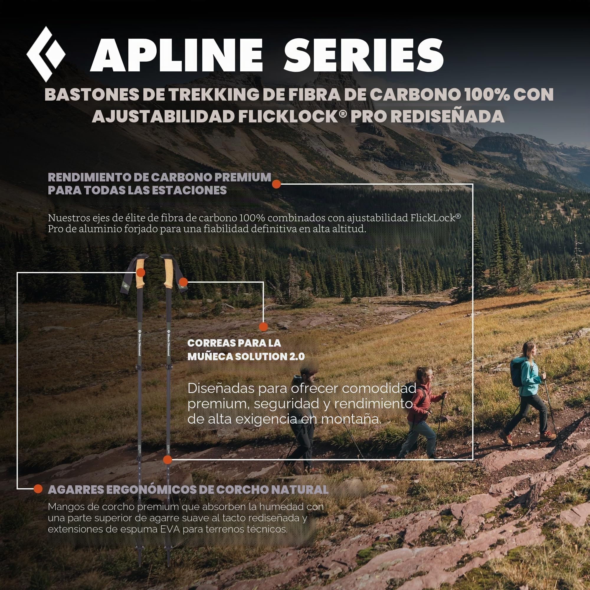 Black Diamond Alpine Carbon Cork - Bastones de senderismo