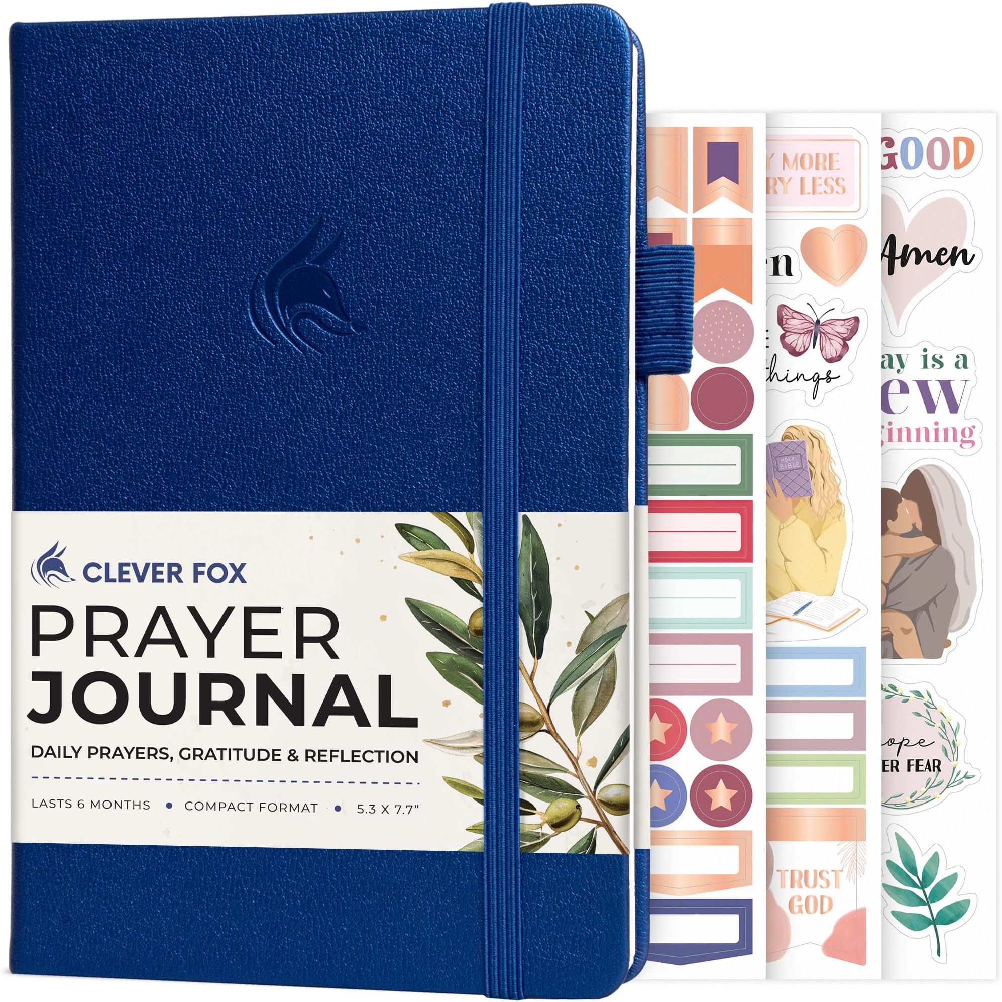 Prayer Journal – Daily Devotional & Gratitude Notebook – Religious Planner & Gods Book – Faith Based Gifts & Accessories (Mystic Blue)
